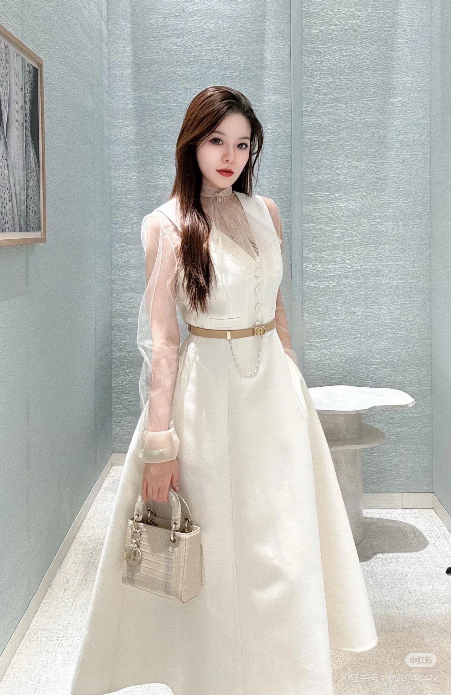 CD 26ss sleeveless back-bow cocktail dress