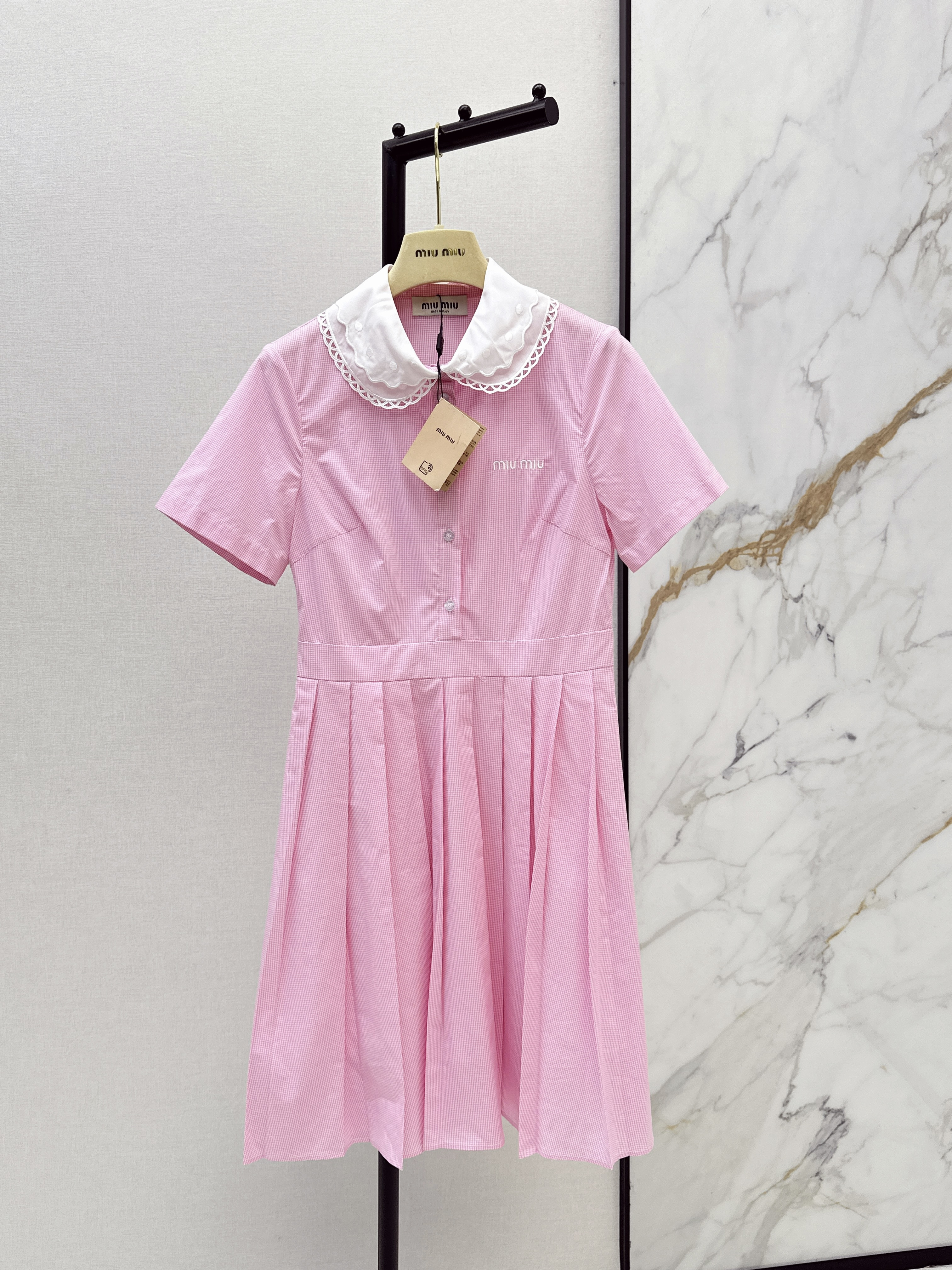 Miu 26ss peter pan collar dress