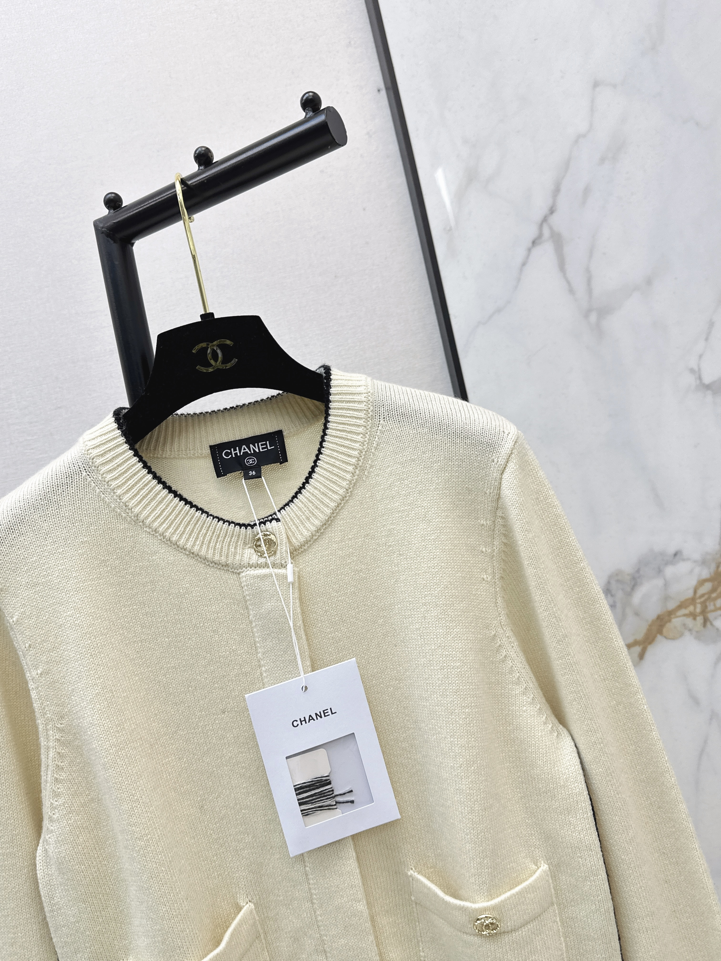 Chan 26ss jacquard cardigan