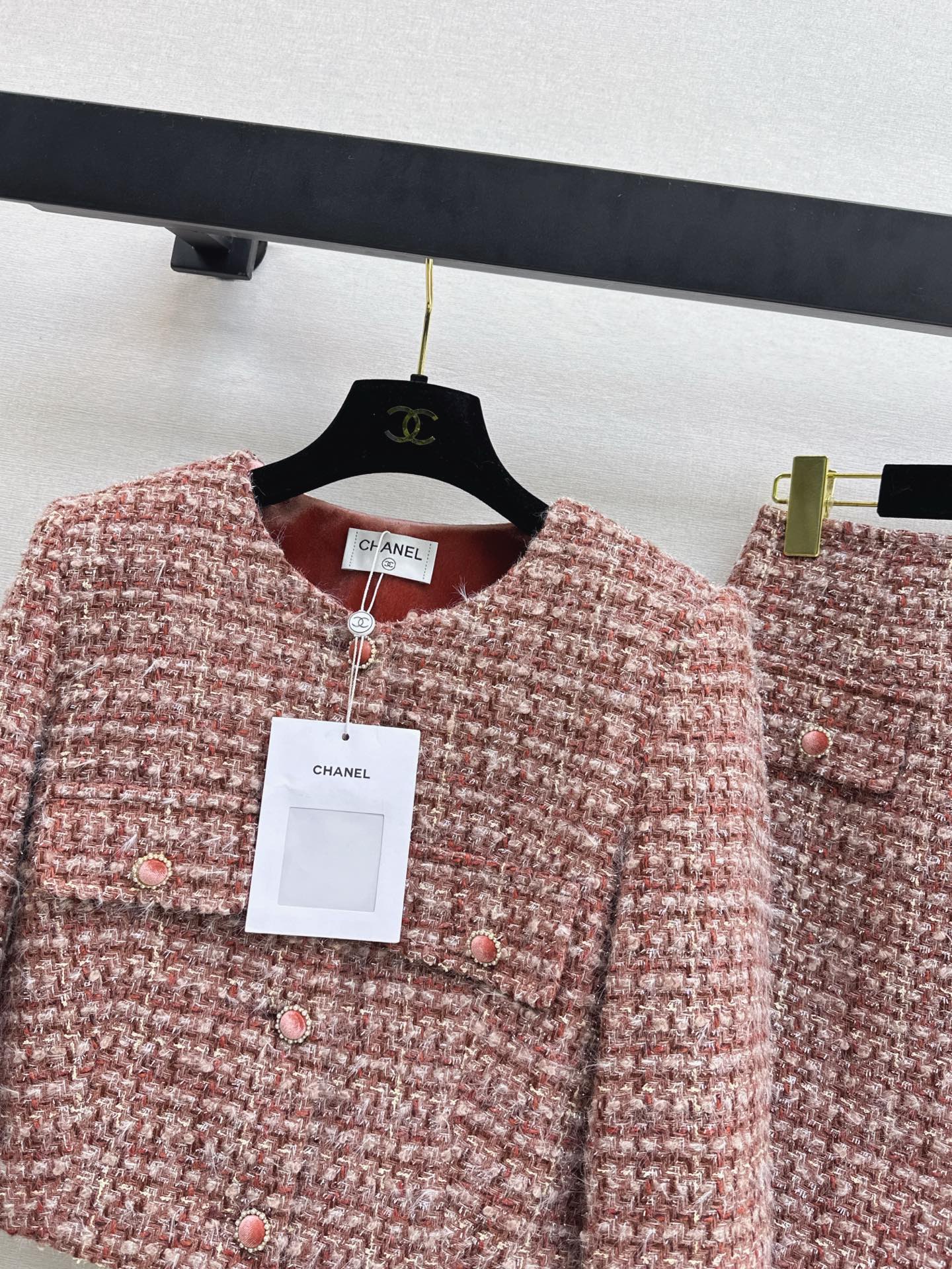 Chan 26ss woven jacket A-line skirts outfit sets