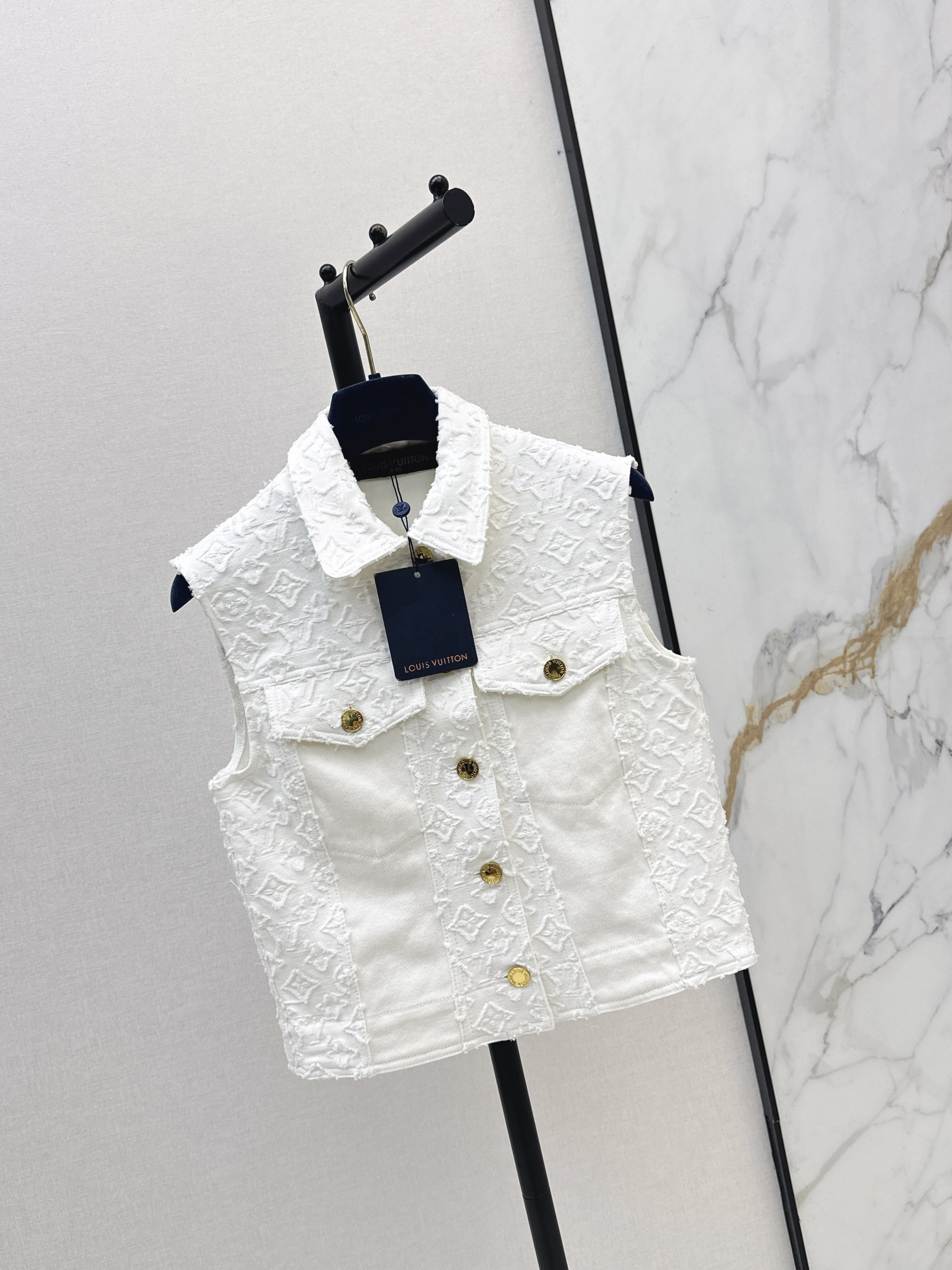 Loui 26ss jacuard denim vest