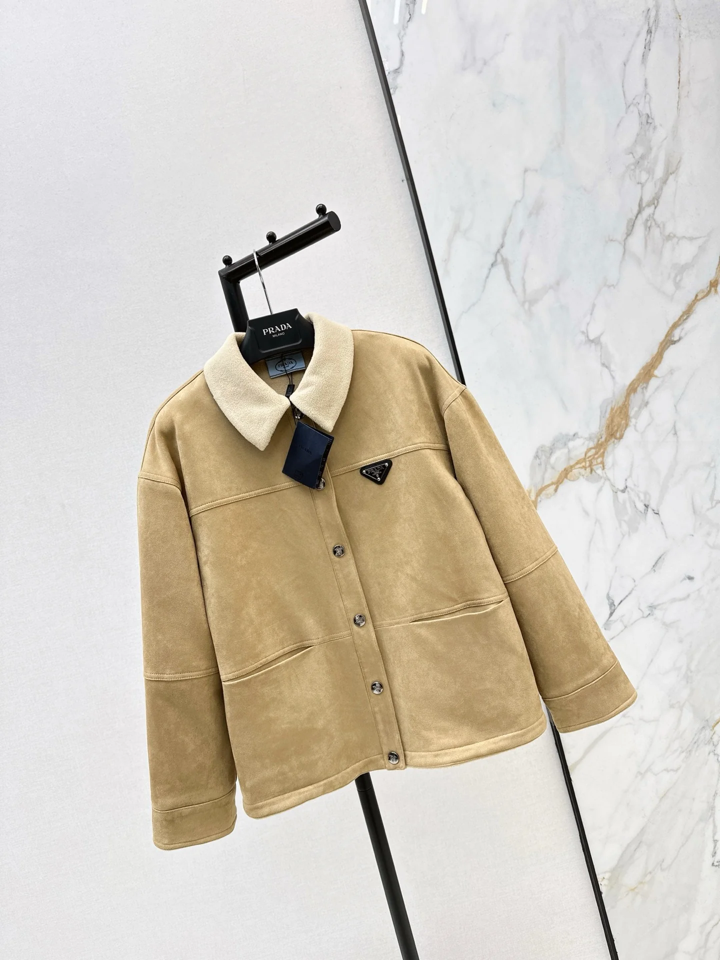Prad 26ss suede jacket