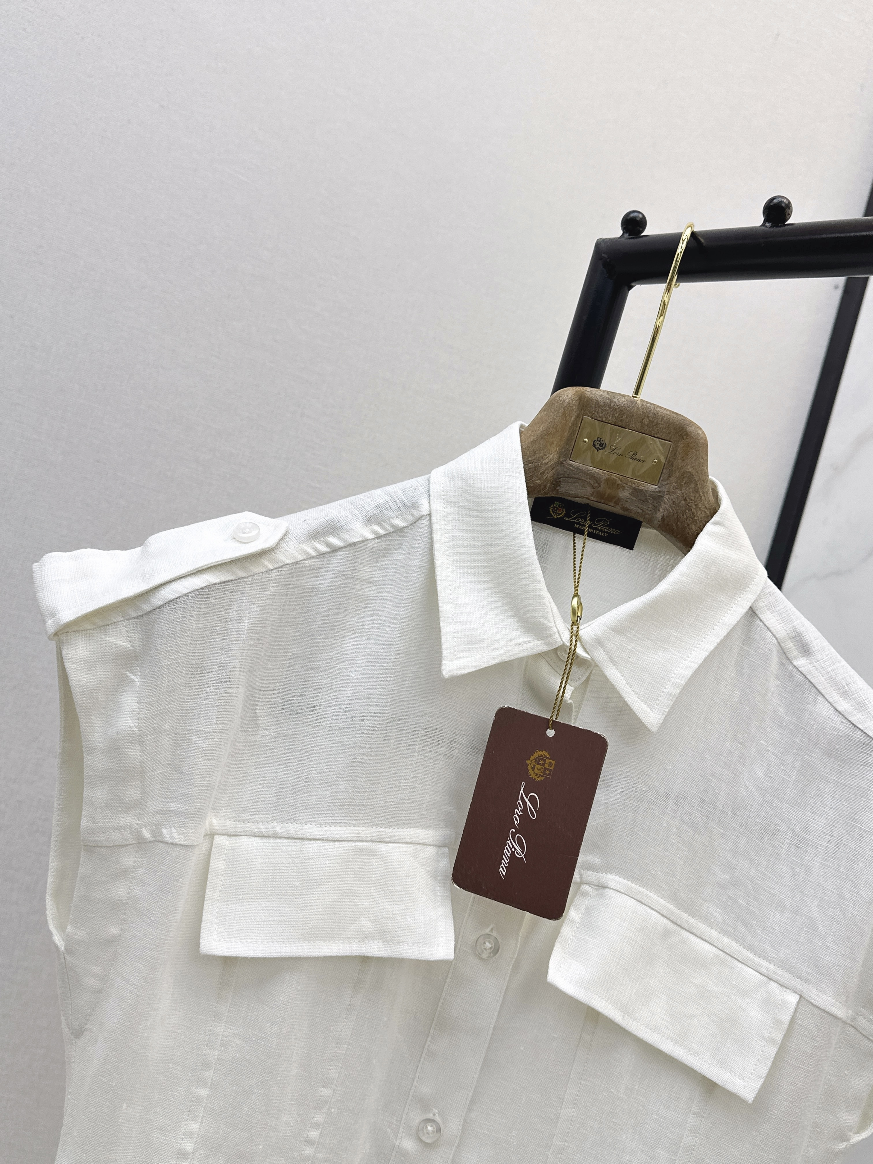 Khaki Sleeveless Belted Shirt Dress