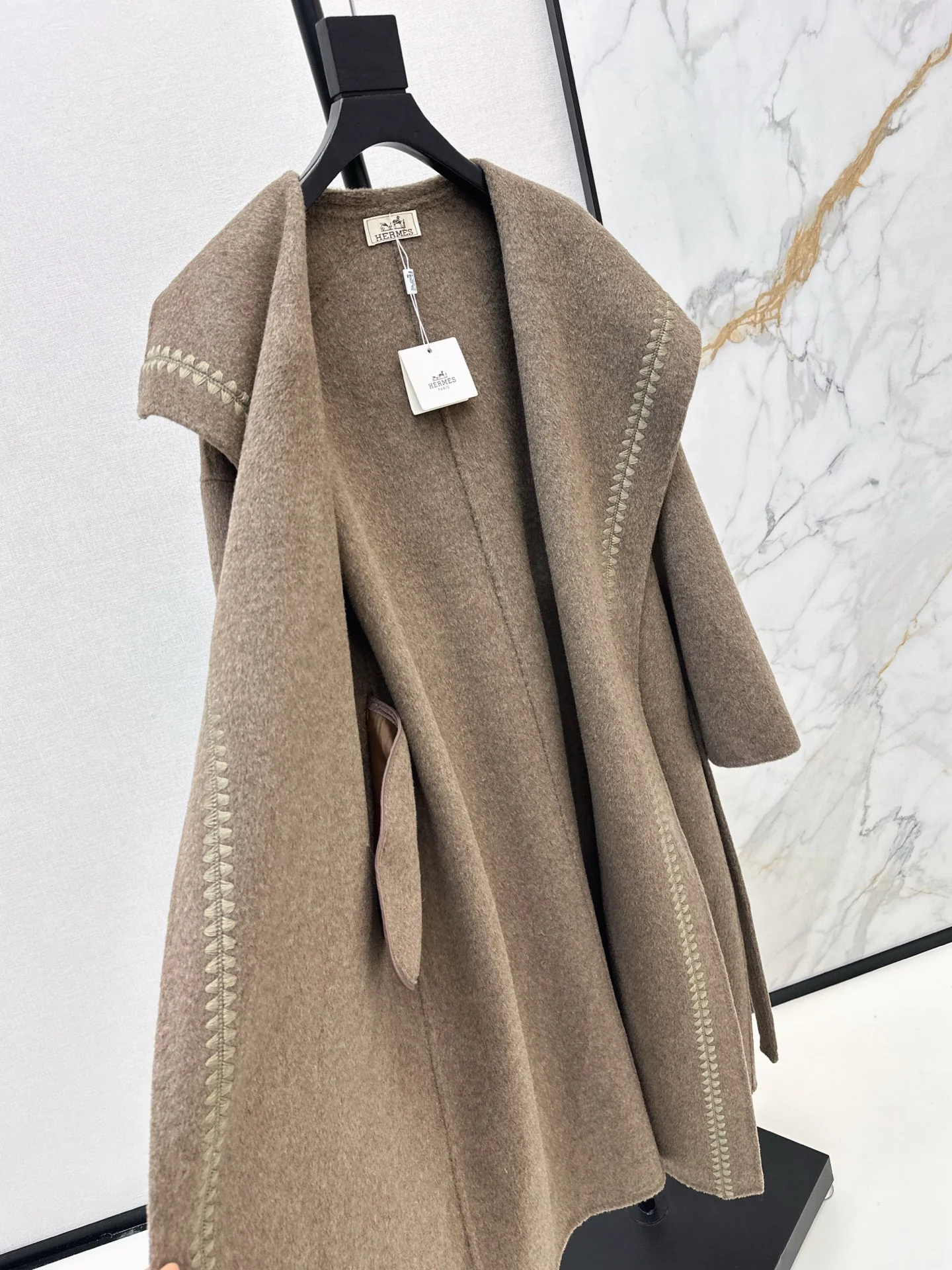 Herm 25fw woolen long overcoats