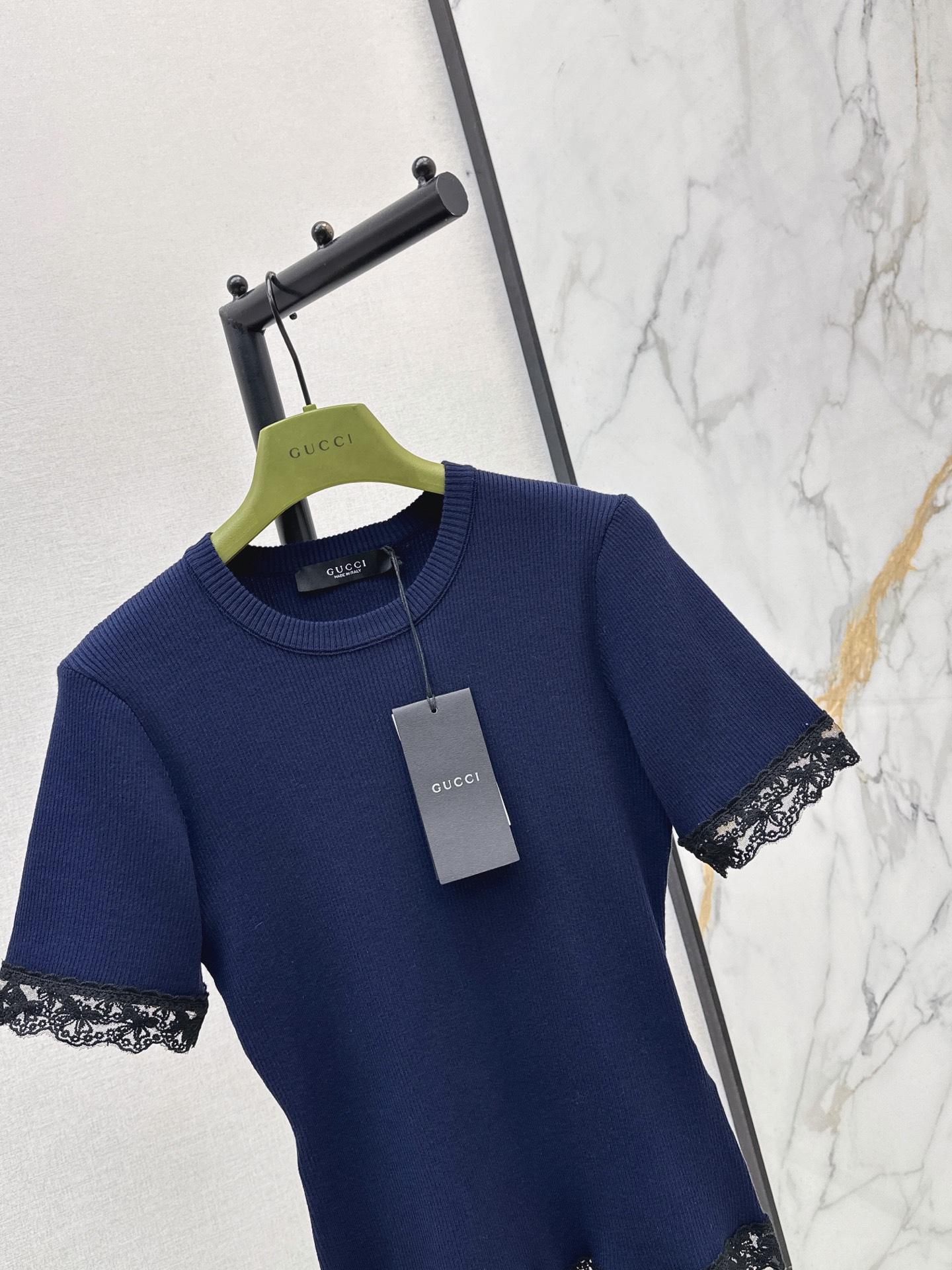 Guc 26ss lace contract knitwear