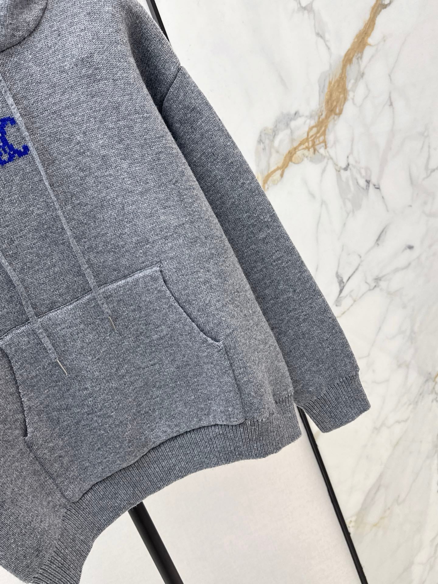 Celi 26ss hooded jacquard sweater