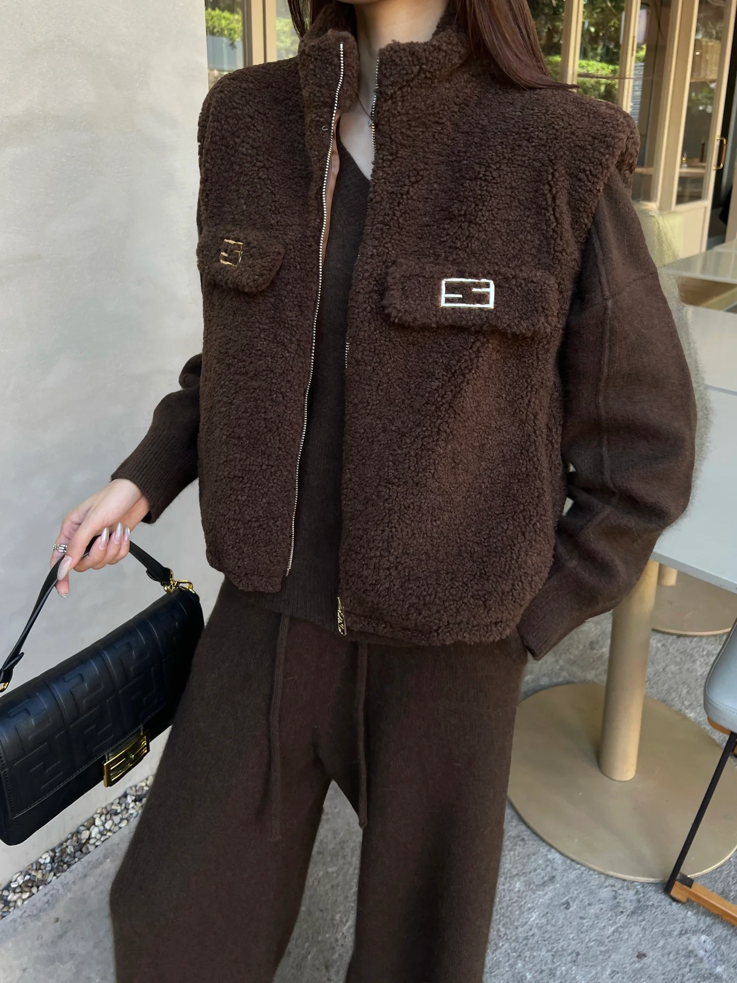 Fend 25fw fleece vest jacket