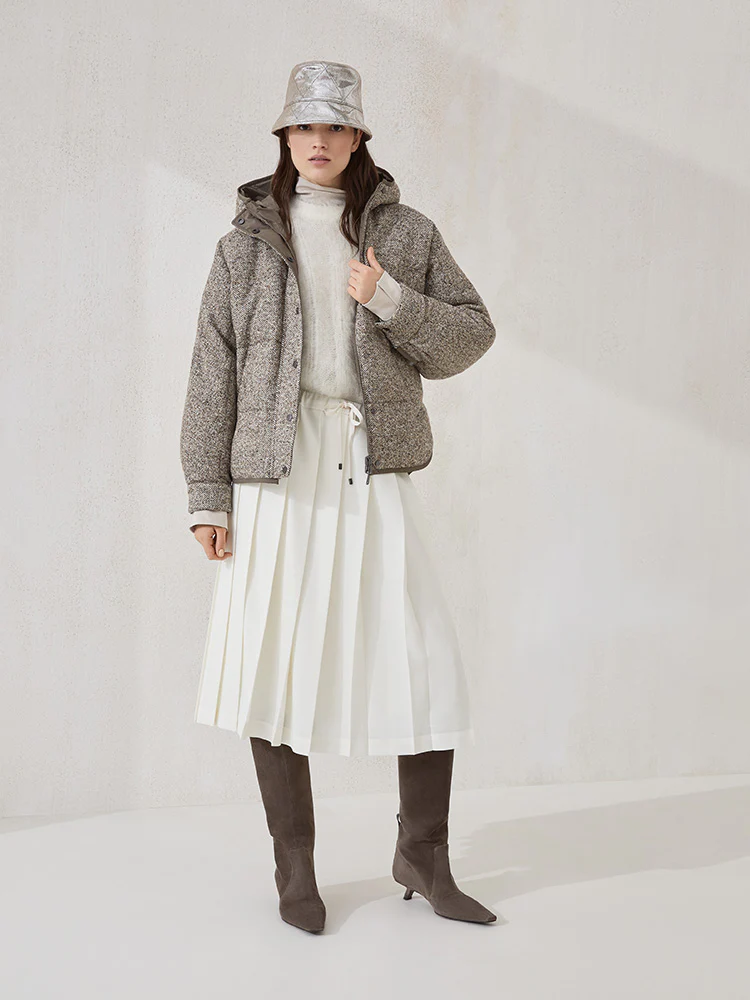 Brun 25fw reversible woven down jacket