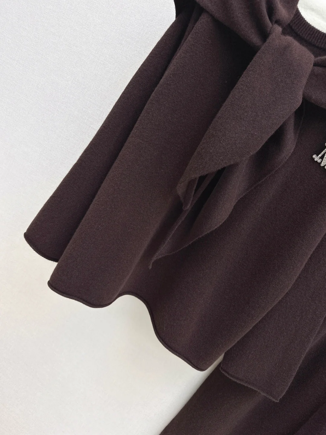 Max 25fw wool sweater+shawl wraps pants sets