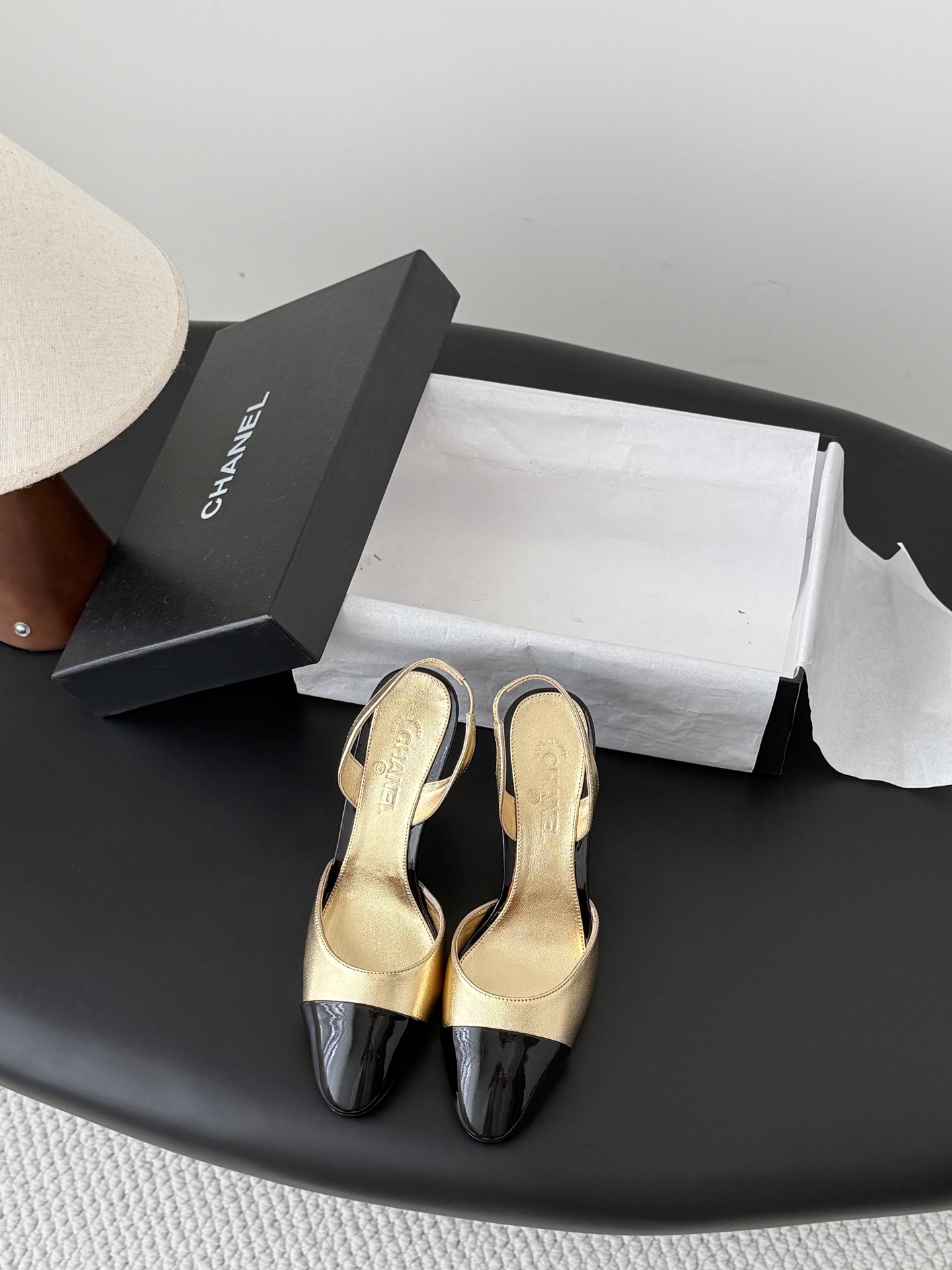 Chan 26A slingback heels