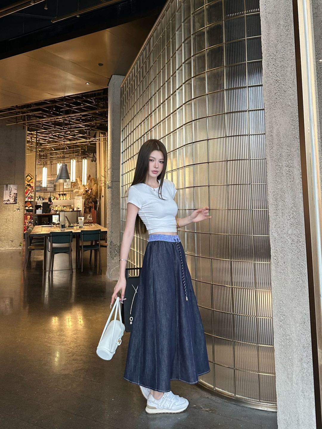Miu 26ss denim skirt