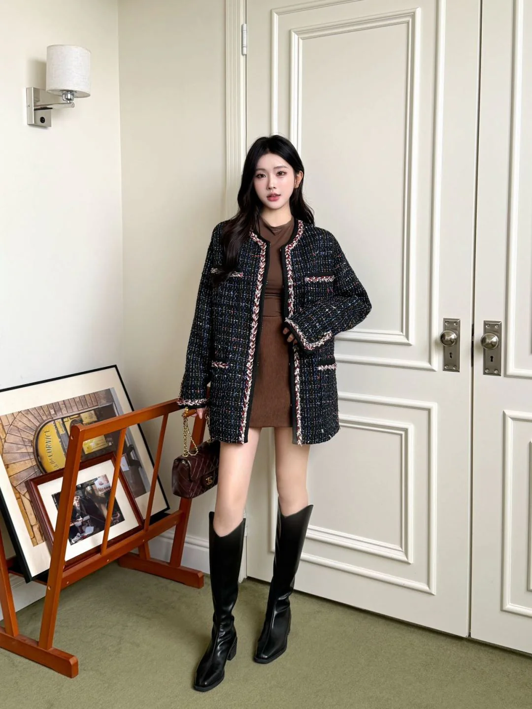 Chan 25fw houndstooth jacket