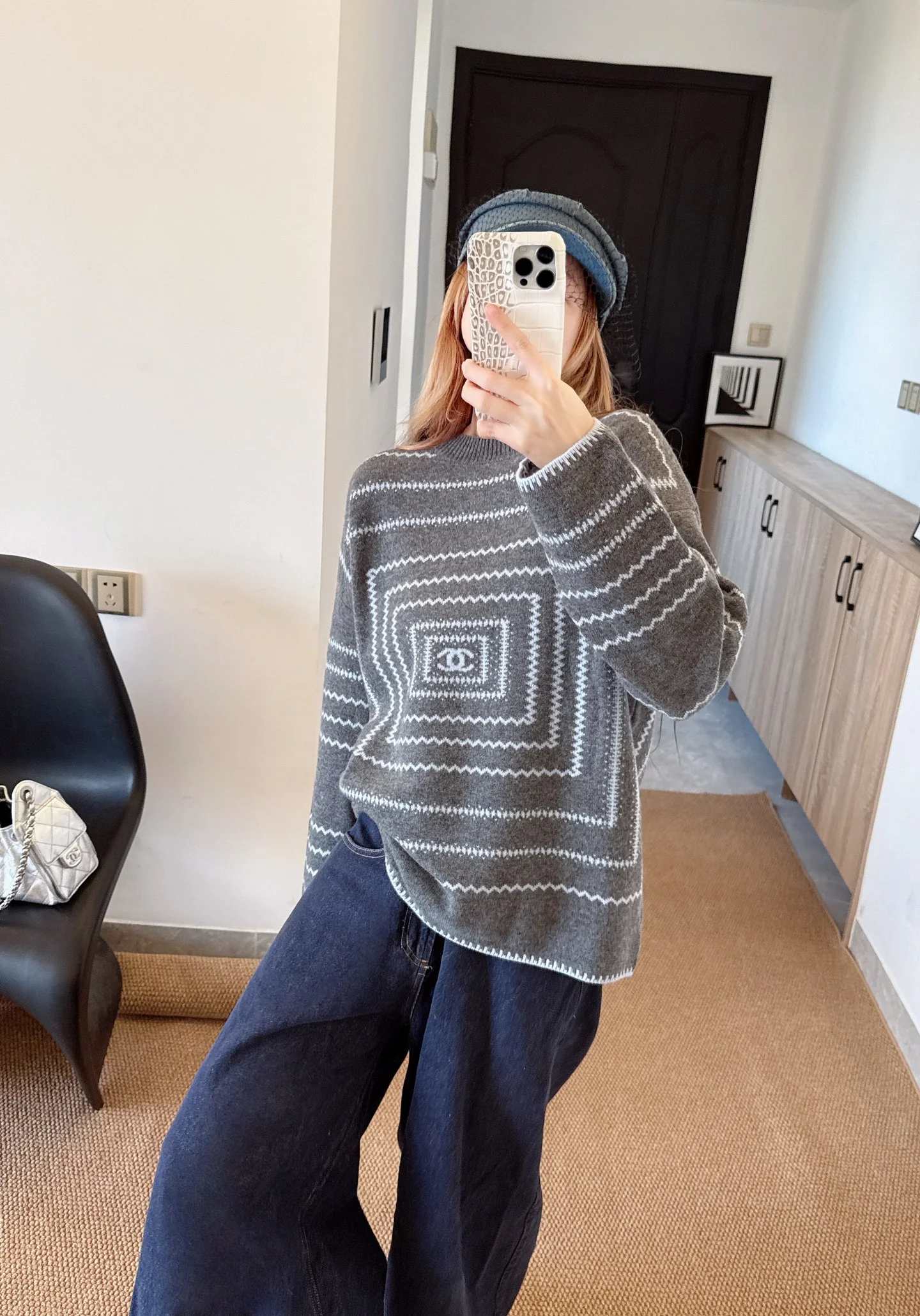 Chan 26ss jacquard sweater