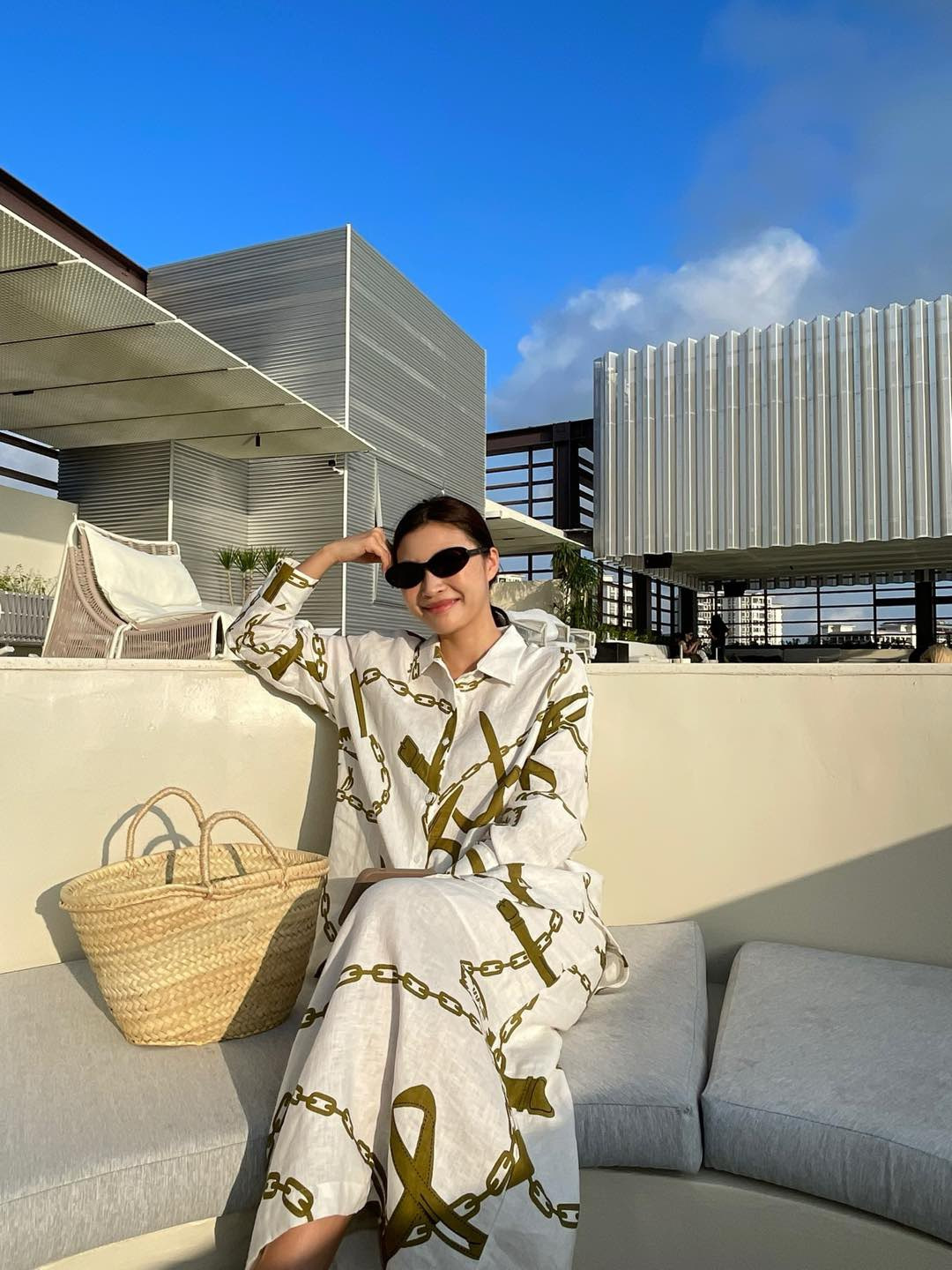 Herm 26ss print shirt skirt set