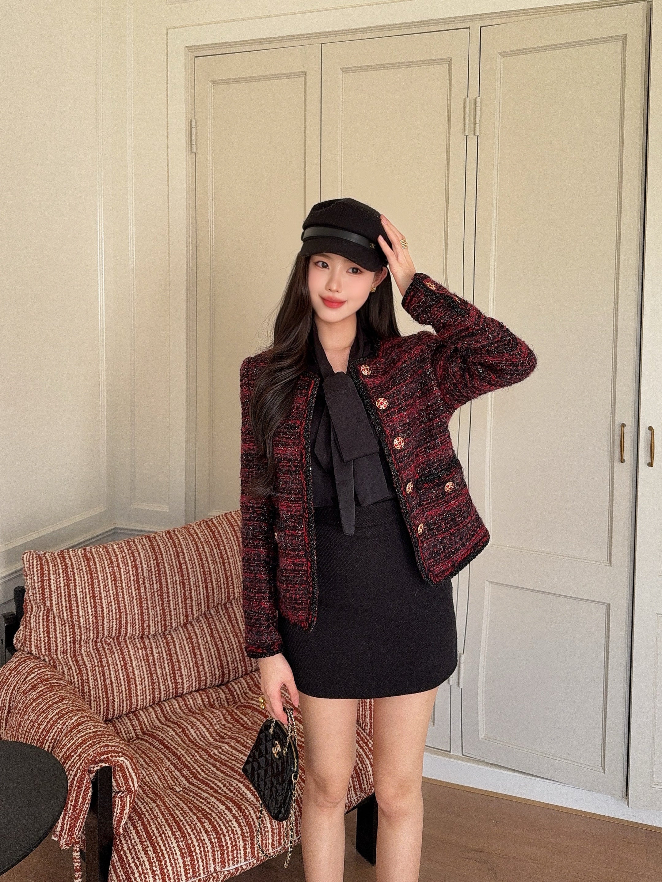 Chan 26ss woven tweed jacket