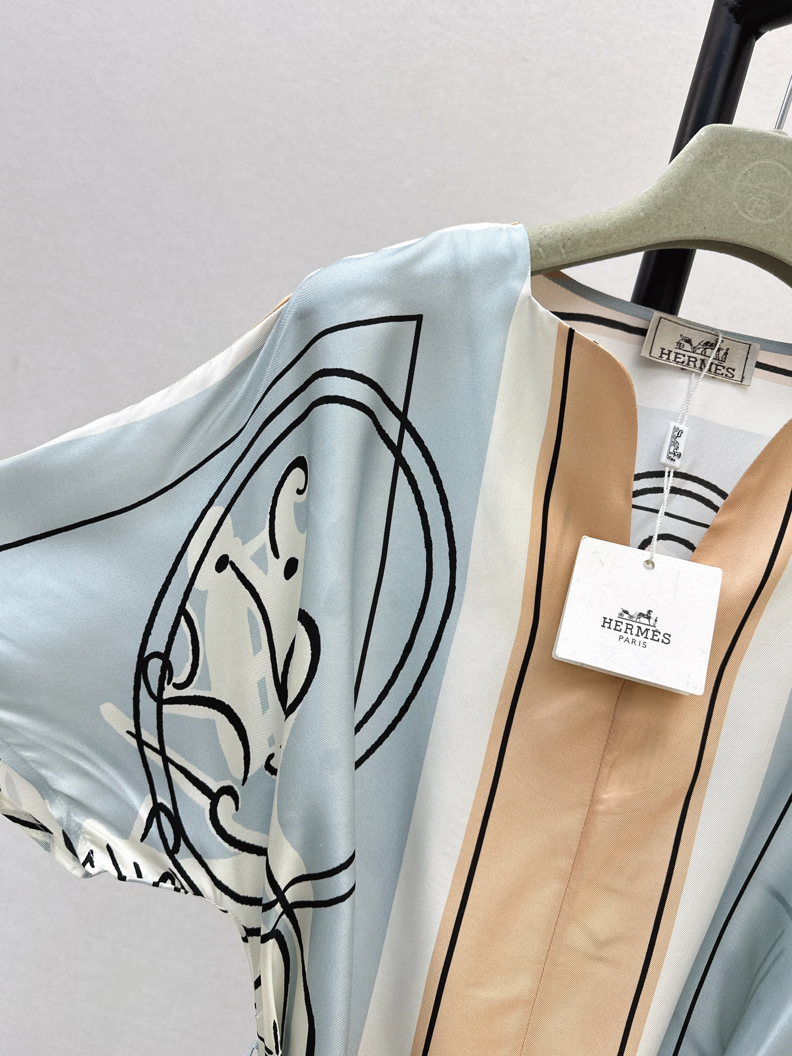 Herm 26ss print silk dress