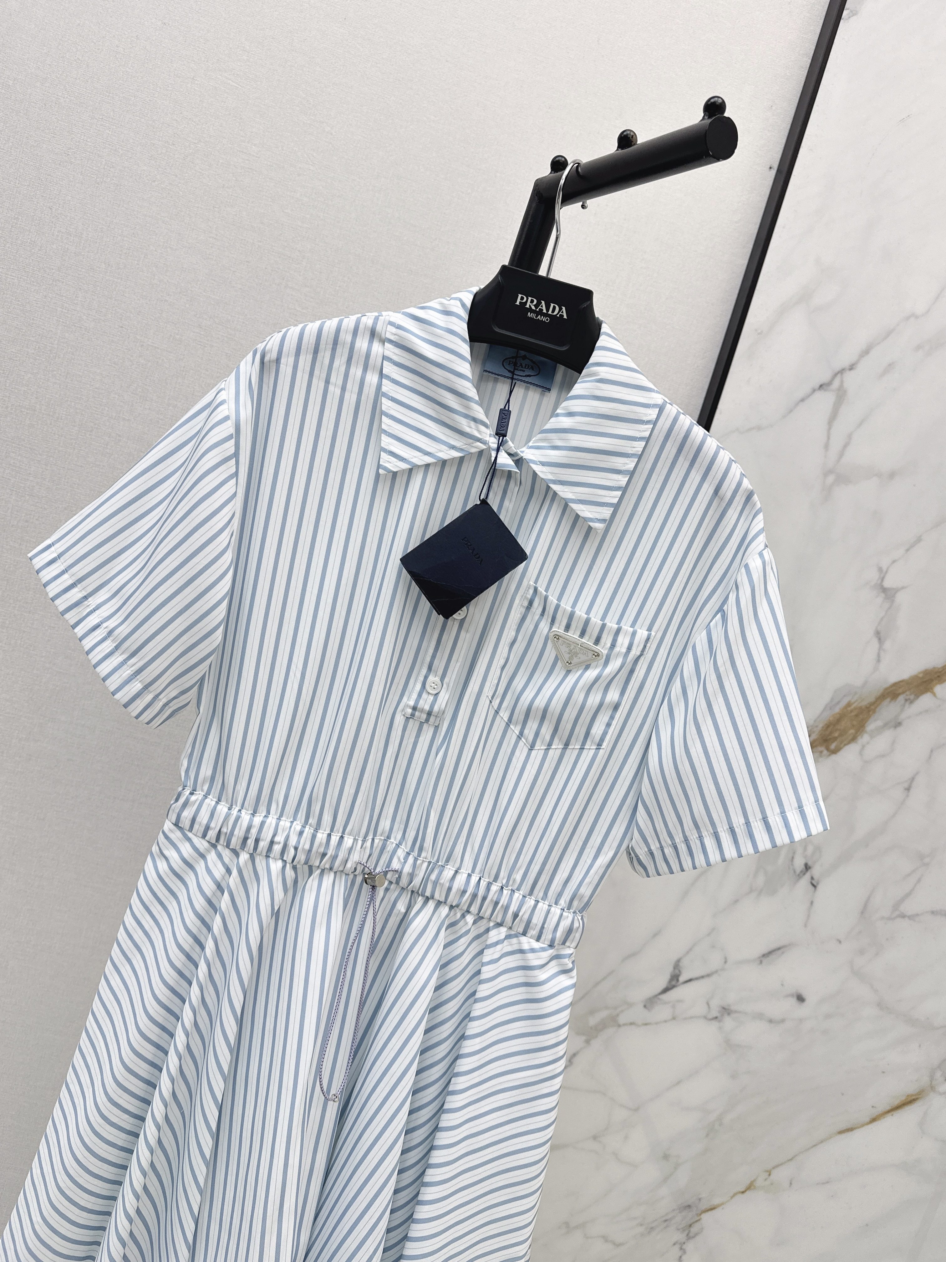 Pra 26ss stripe shirt dress