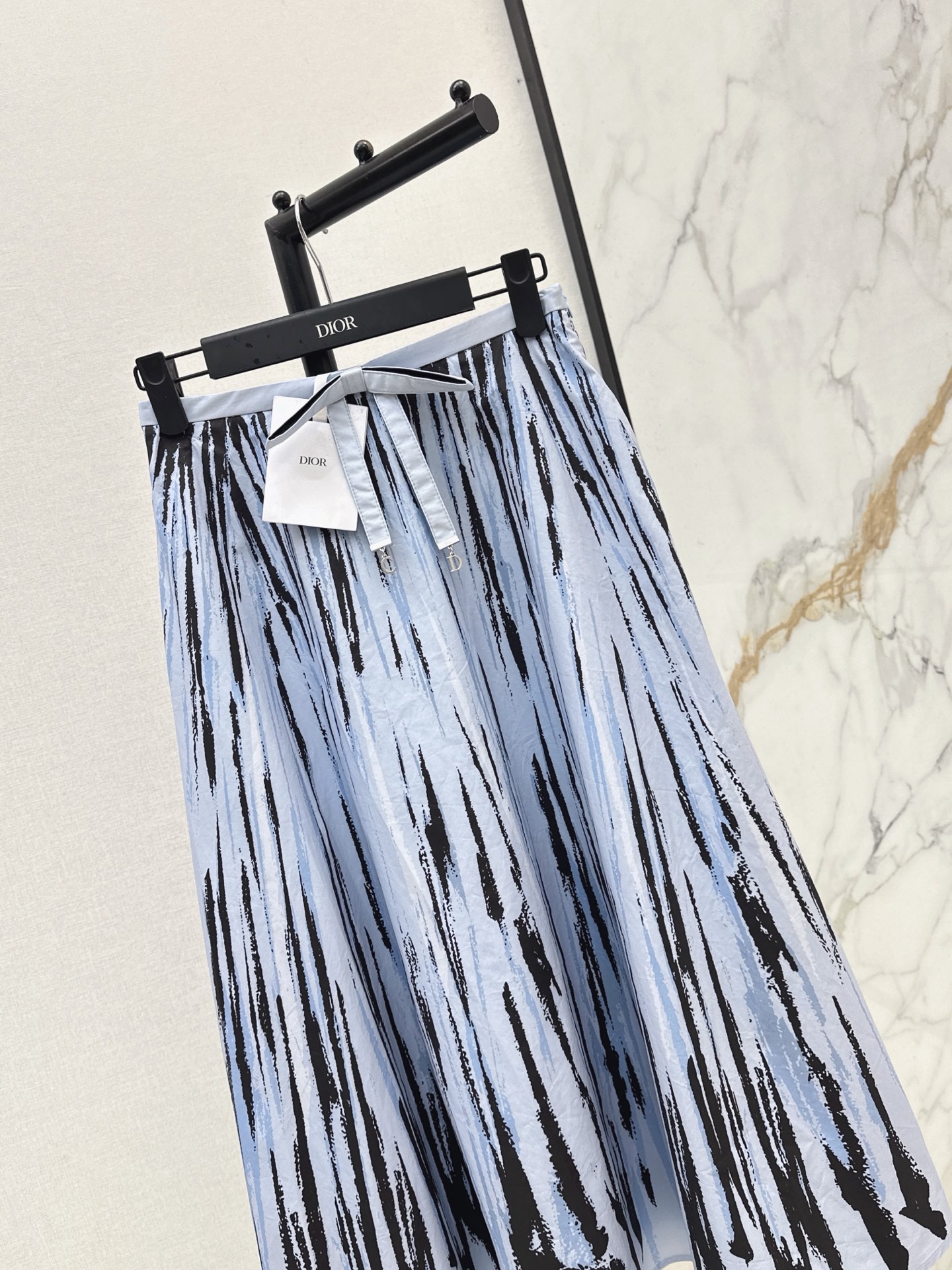 CD 26ss bow print pleated skirt