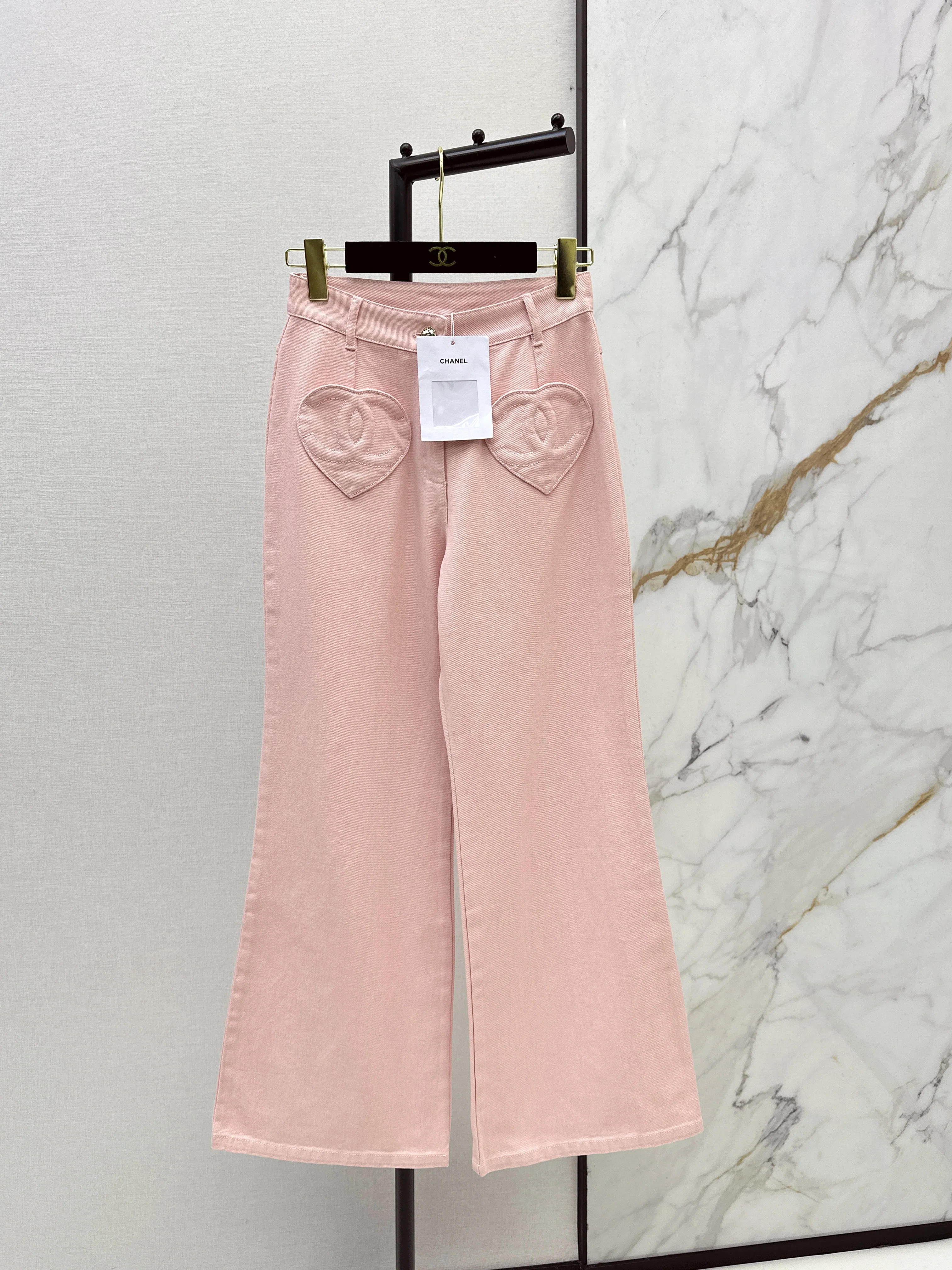 Chan 26ss heart flared jeans