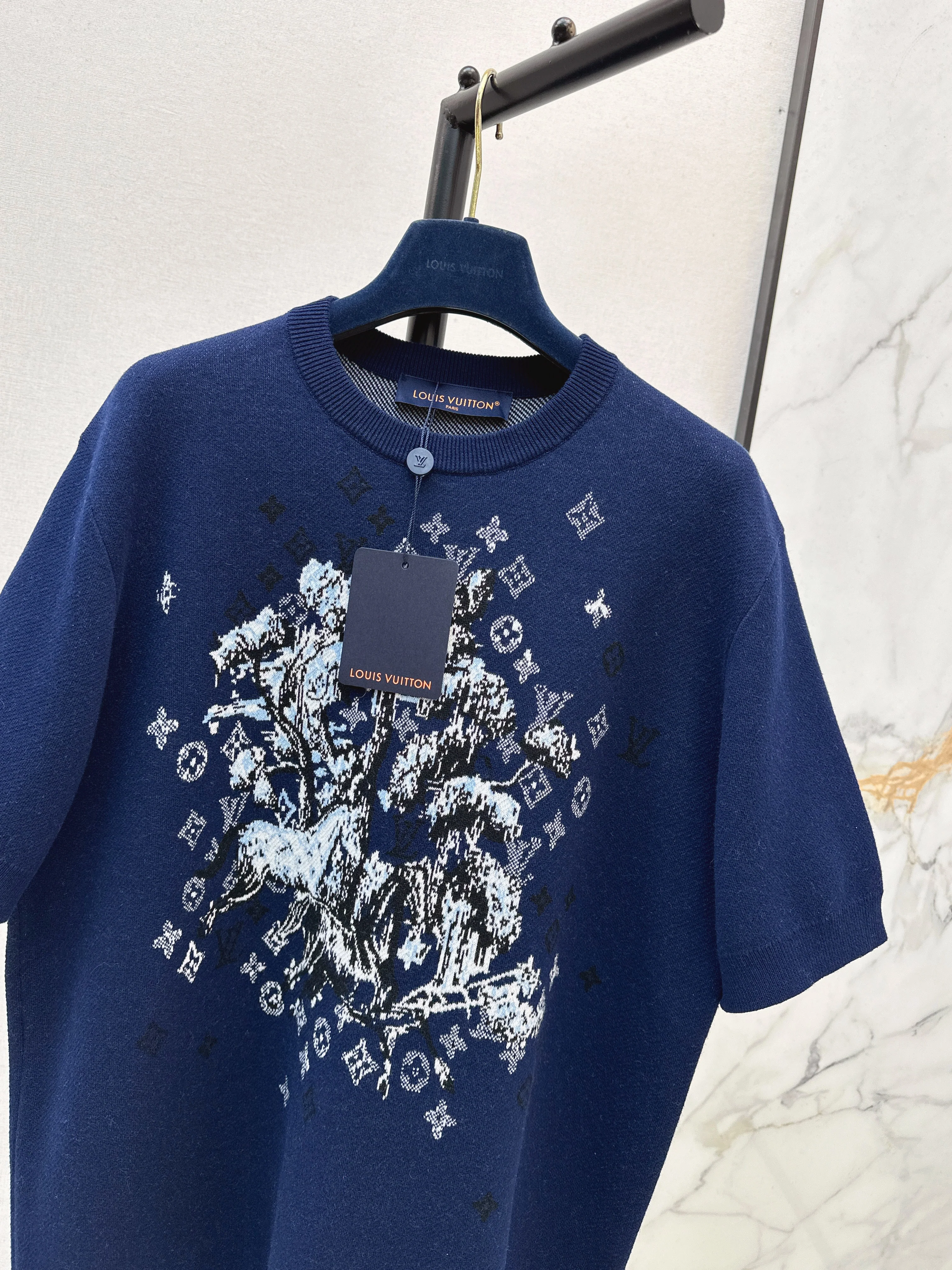 Louis 26ss jacquard knit sweater