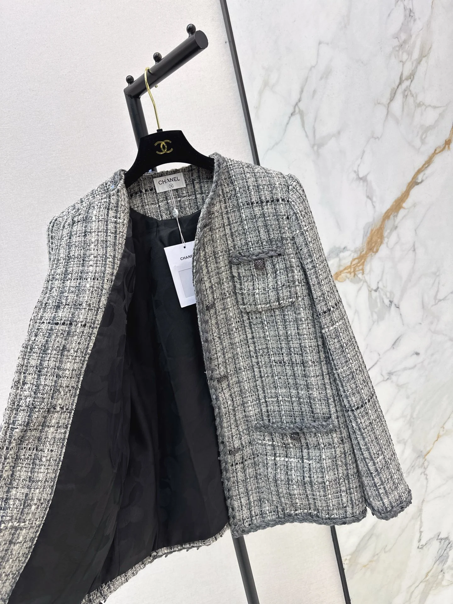 Chan 26ss woven tweed jacket