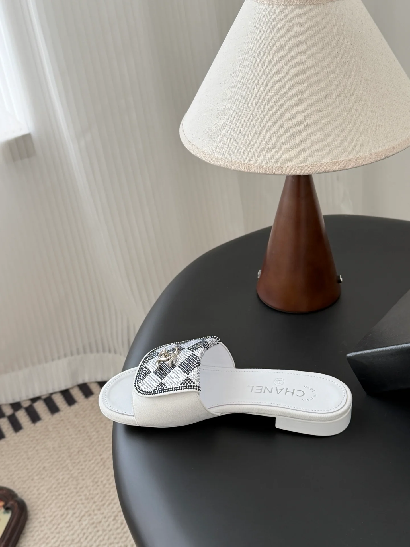 Chan 26ss rhinestone-embellished sandals