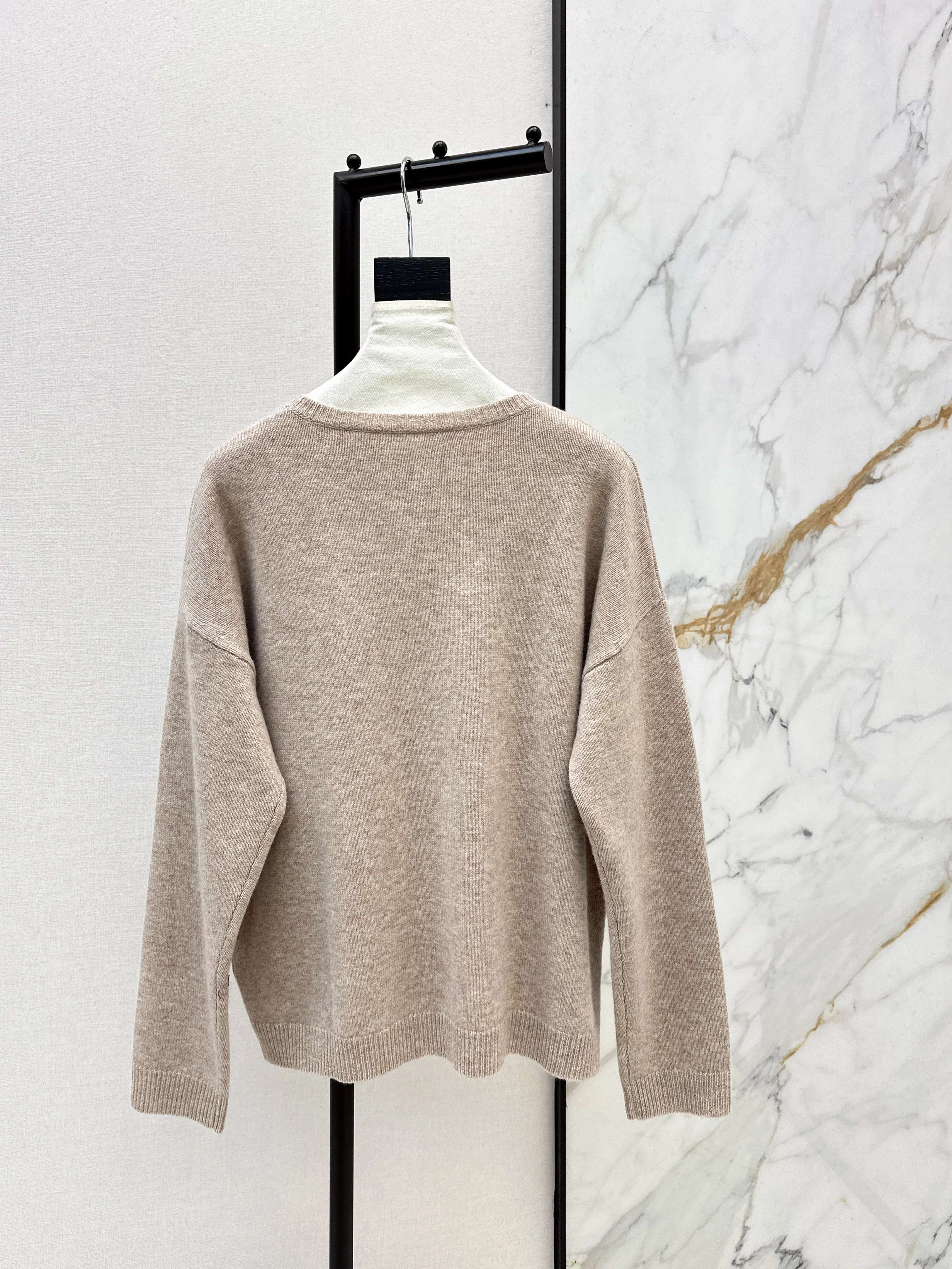 Max 26ss embroidery rhinestone sweater