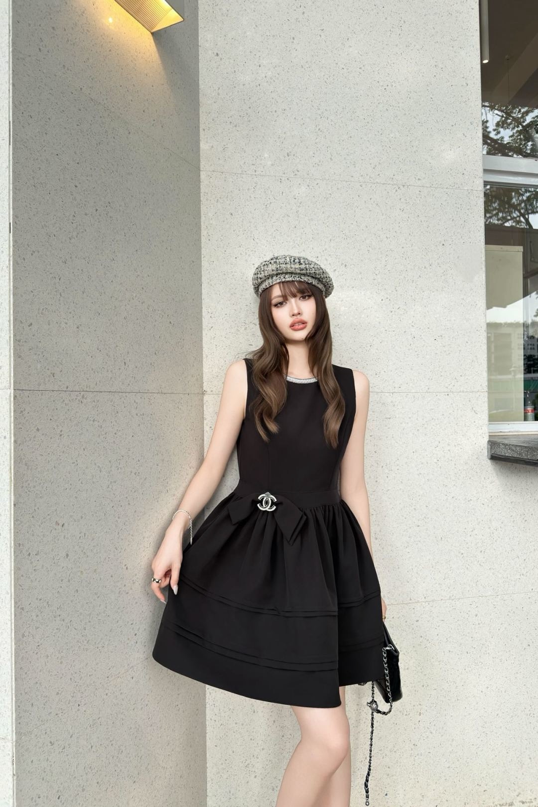 Chan 26ss sleeveless beading dress