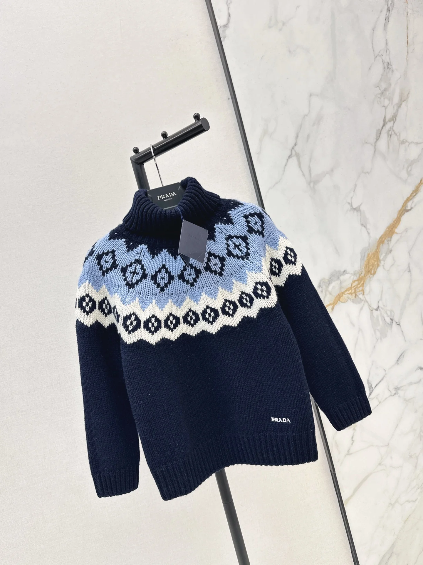 Prad 25fw jacquard sweater