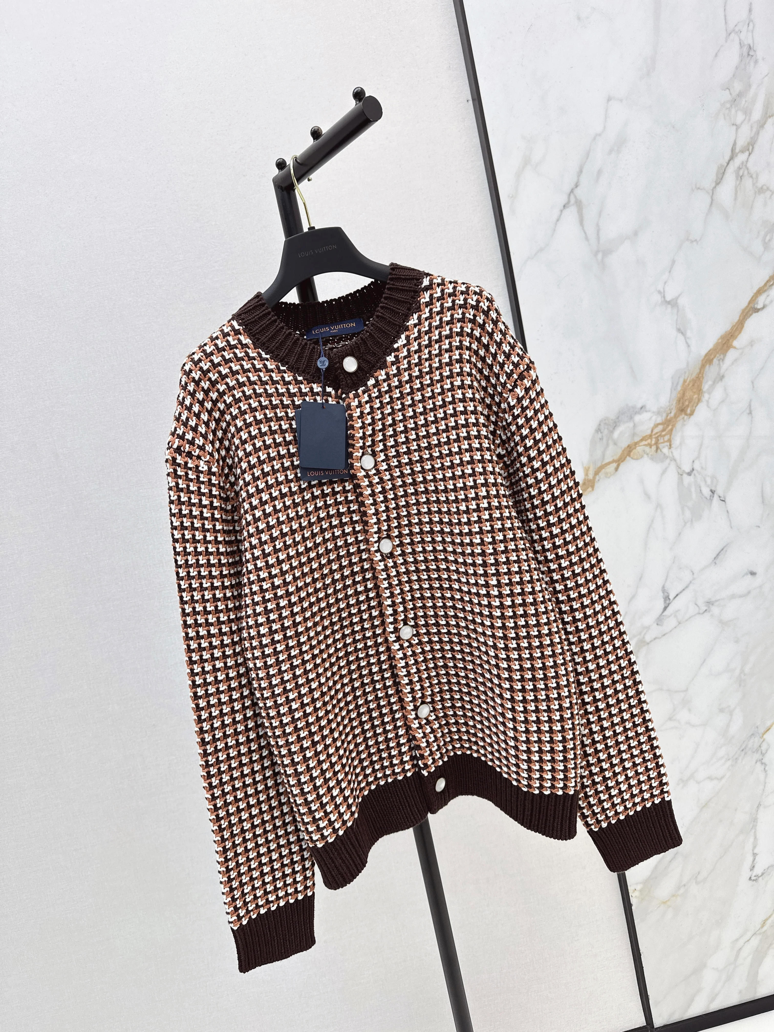 Louis 26ss houndstooth cardigan