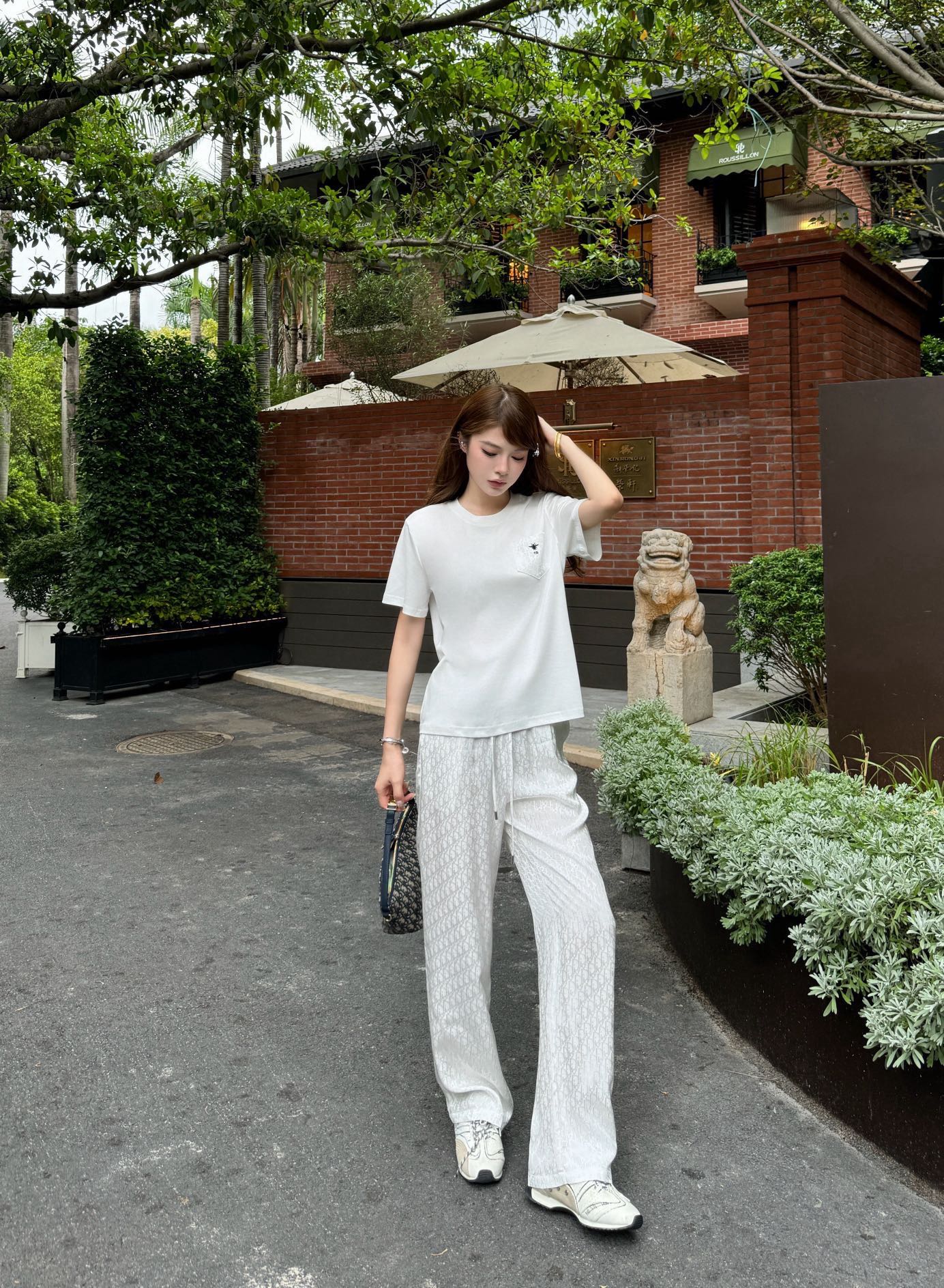 CD 26ss t-shirt wied leg pants set