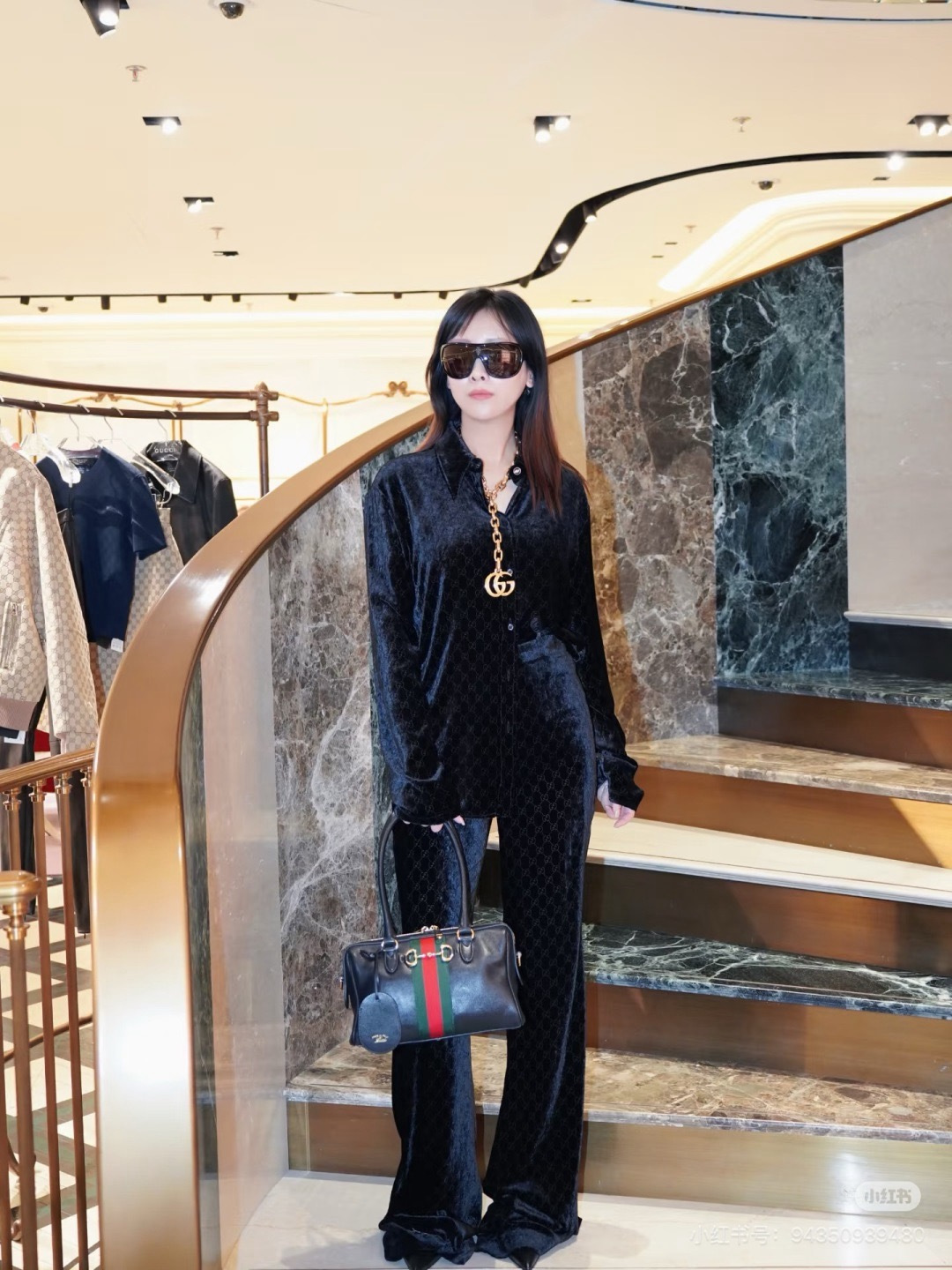 Guc 26ss velvet pants