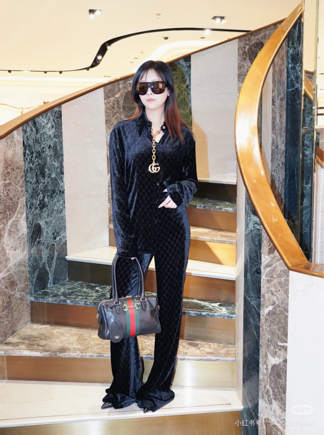 Guc 26ss velvet pants