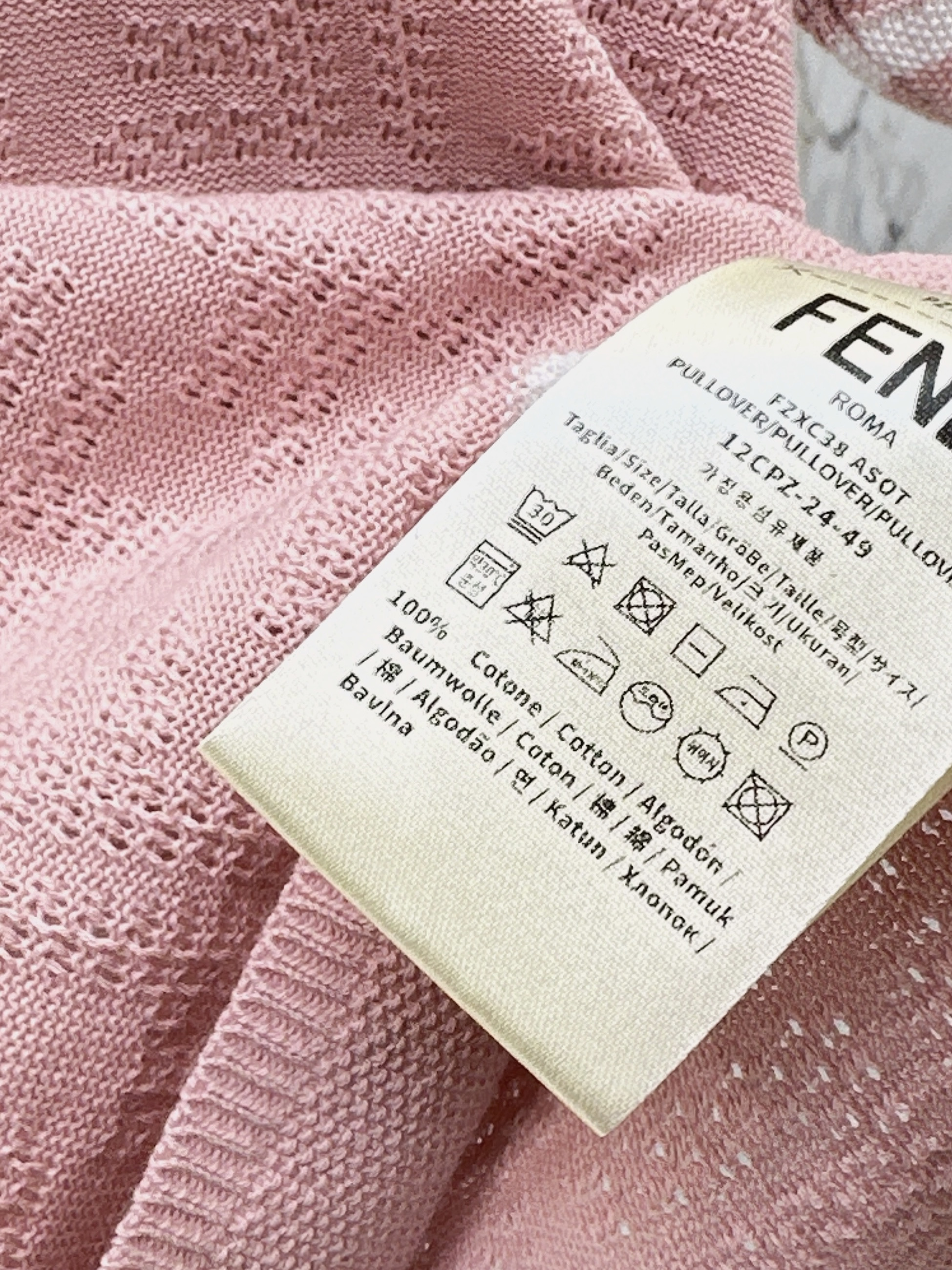 Fend 26ss jacquard knitwear