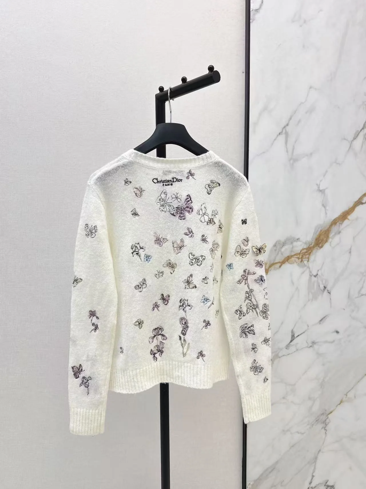 CD 26ss embroider knit cardigan