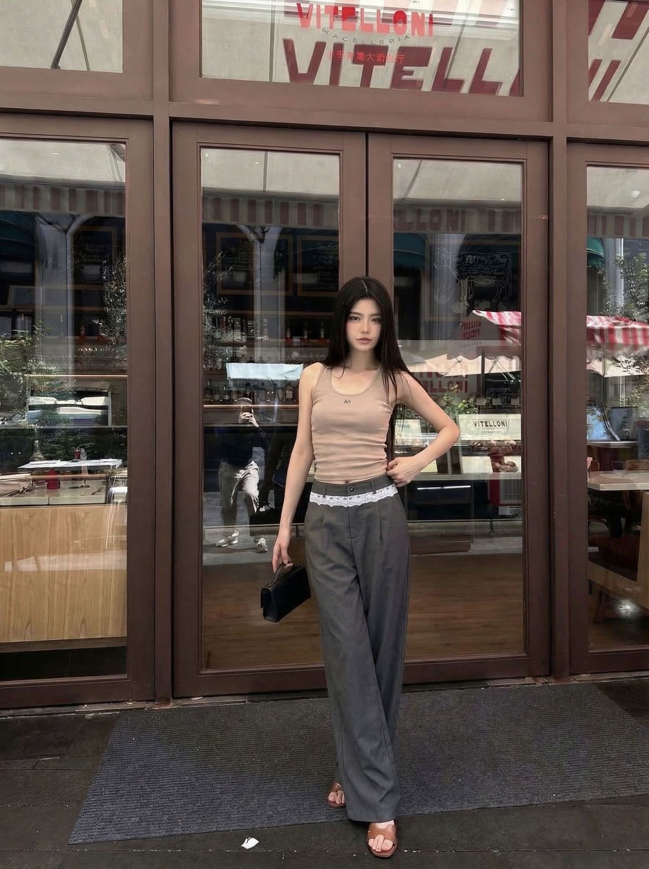 Chan 26ss contract lace pants