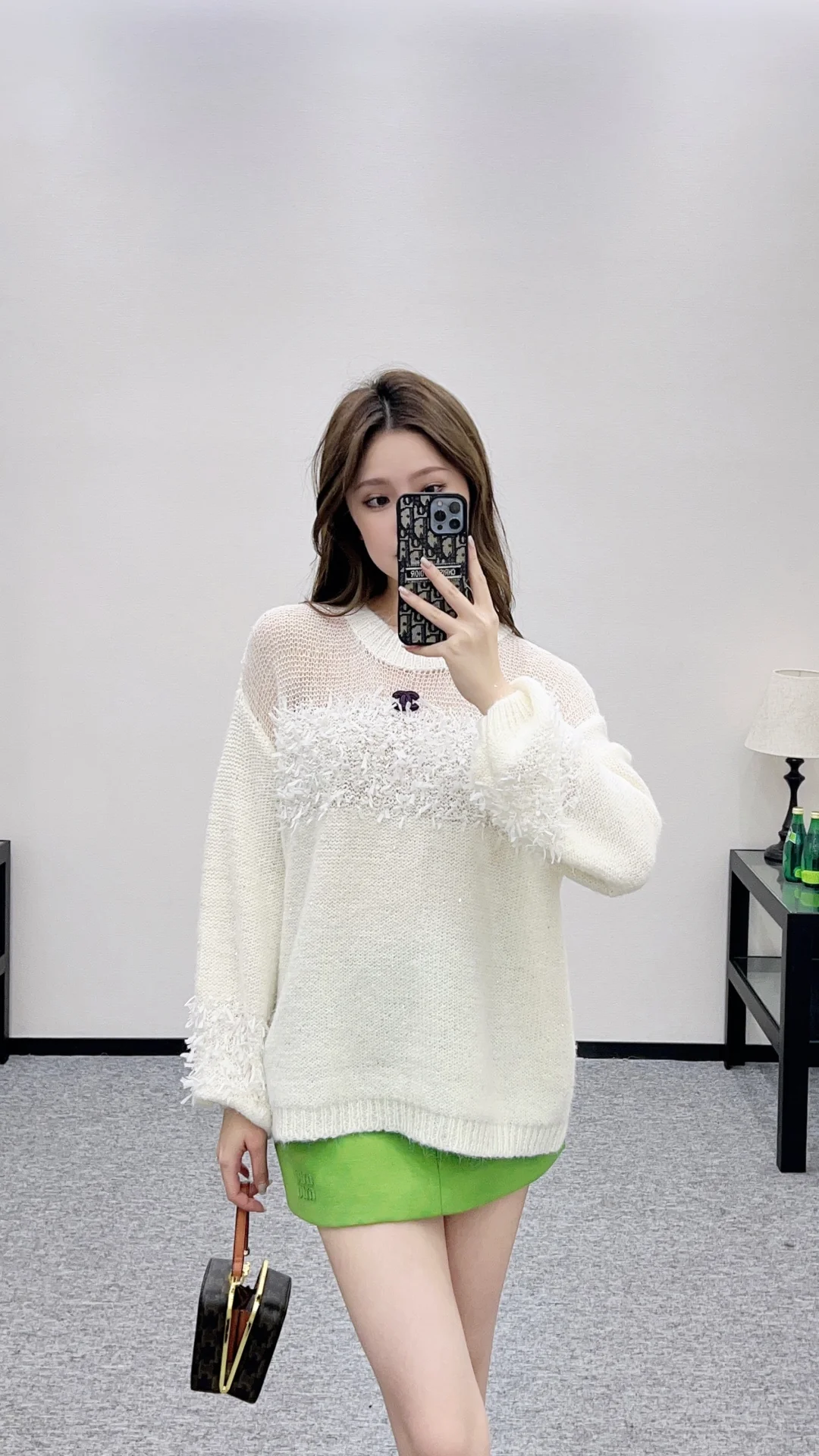 Chan 26ss hollow contract sweater