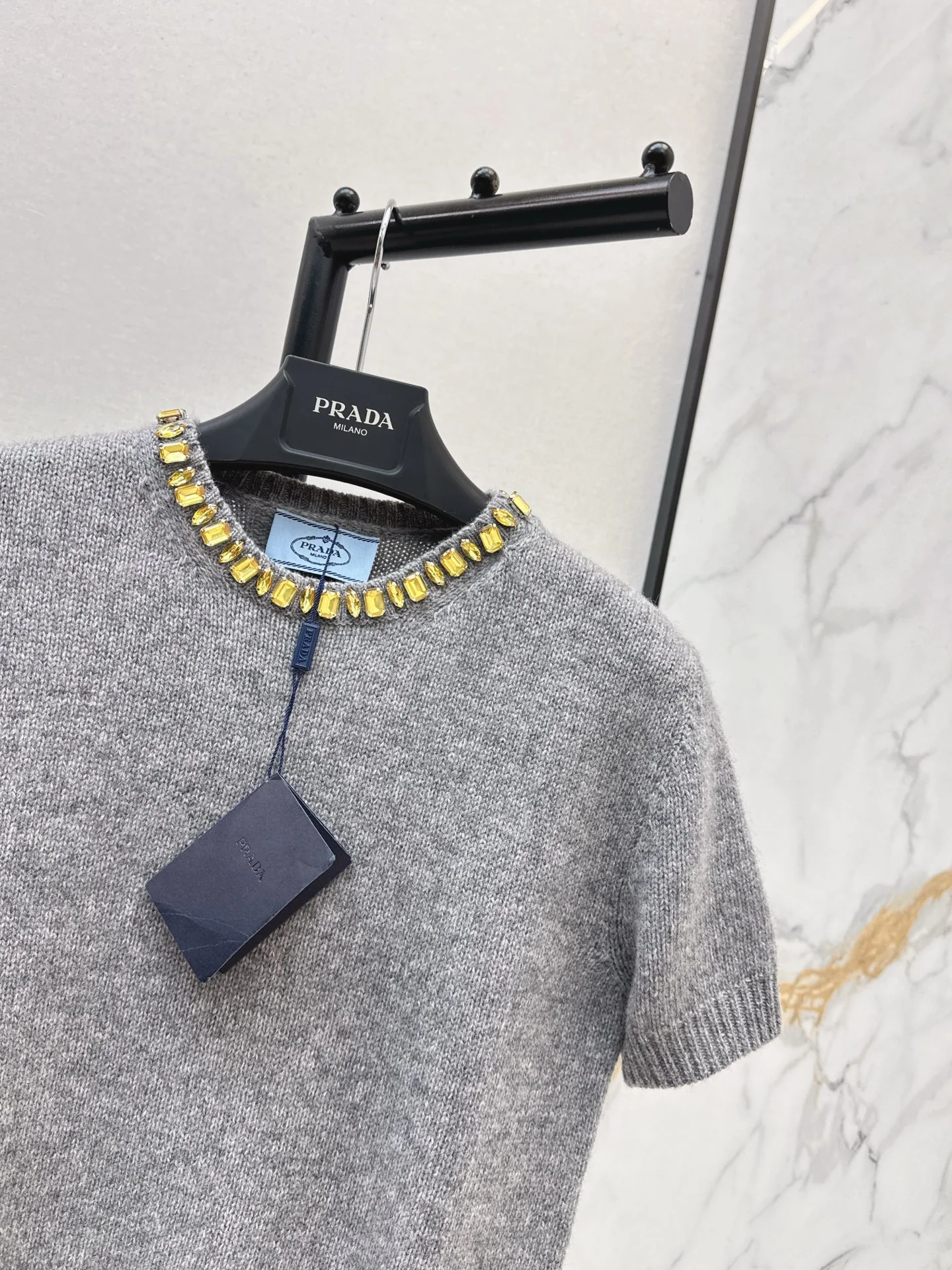 Prad 25fw rhinestone sweater