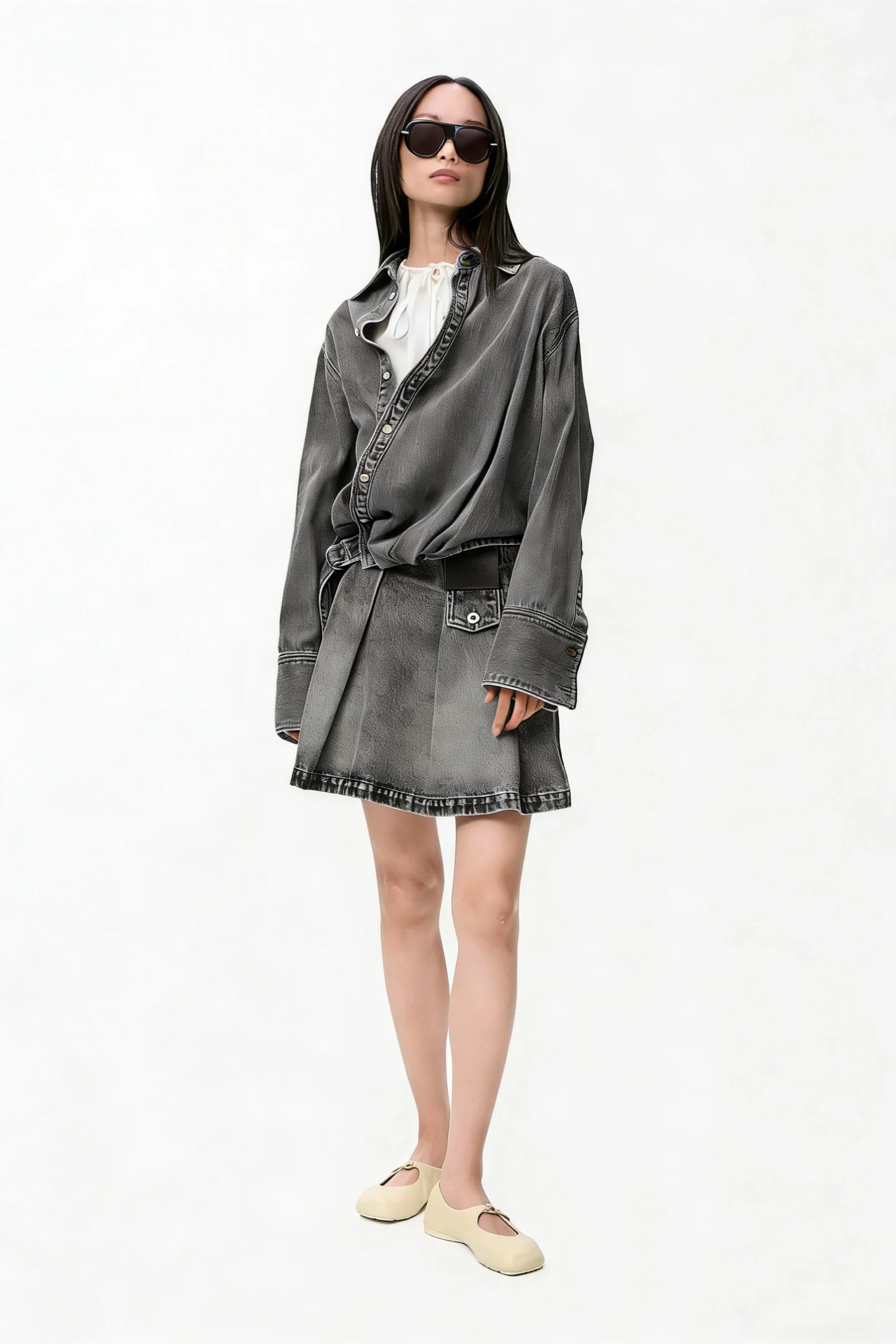 Loe 26ss denim skirts