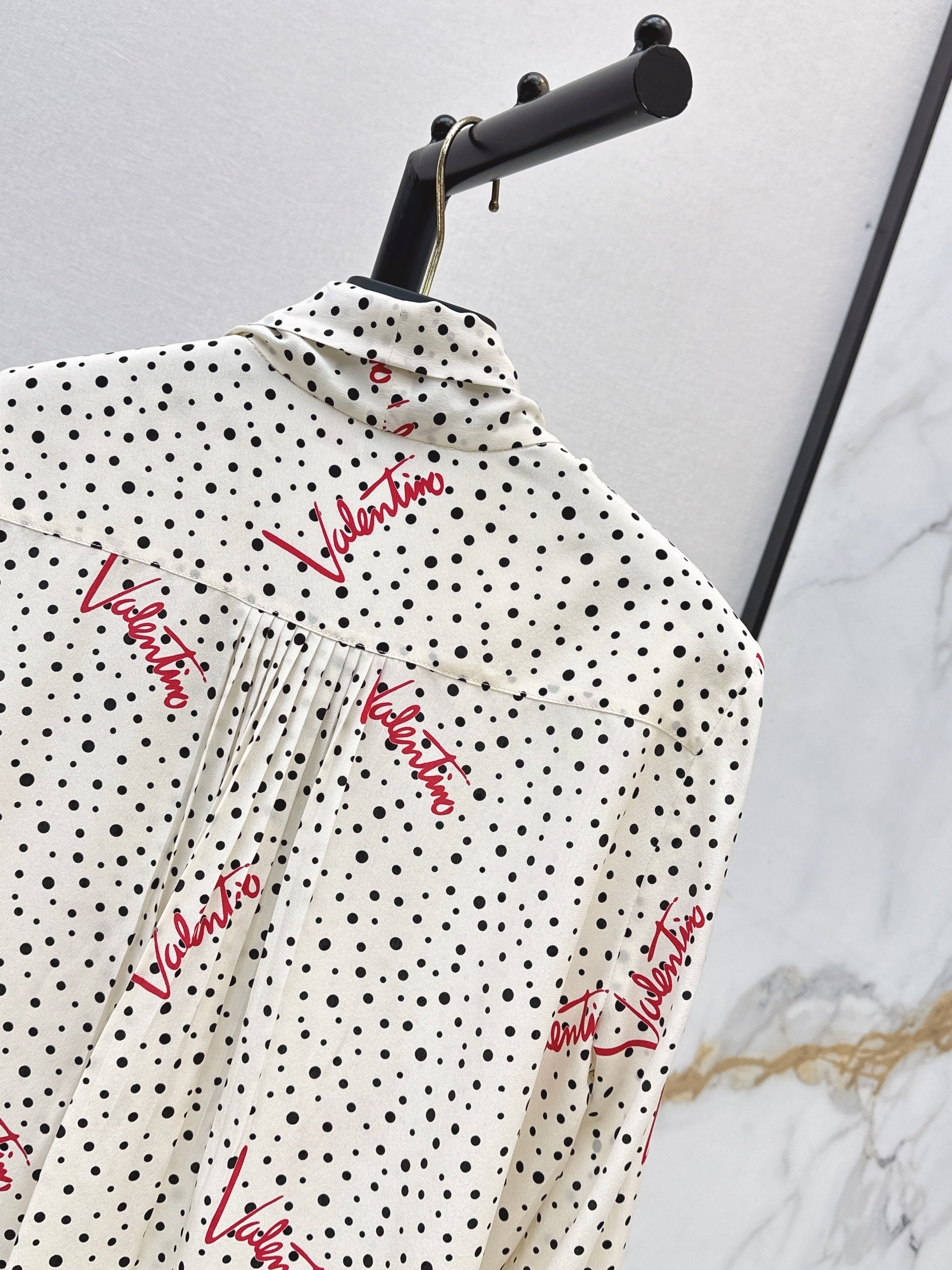 Valen 26ss print ribbon shirt