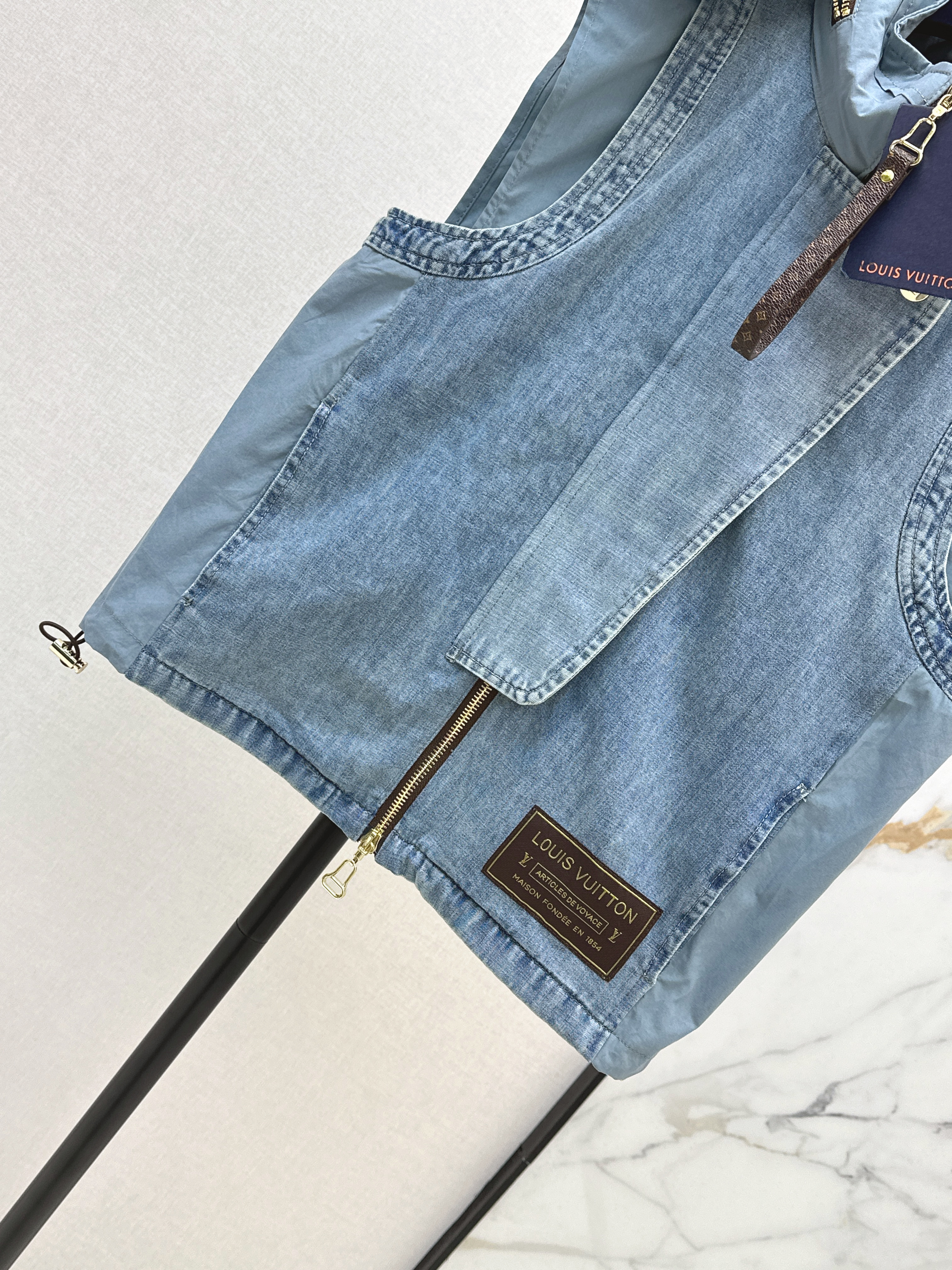 Louis 26SS Washed Utility Denim Vest