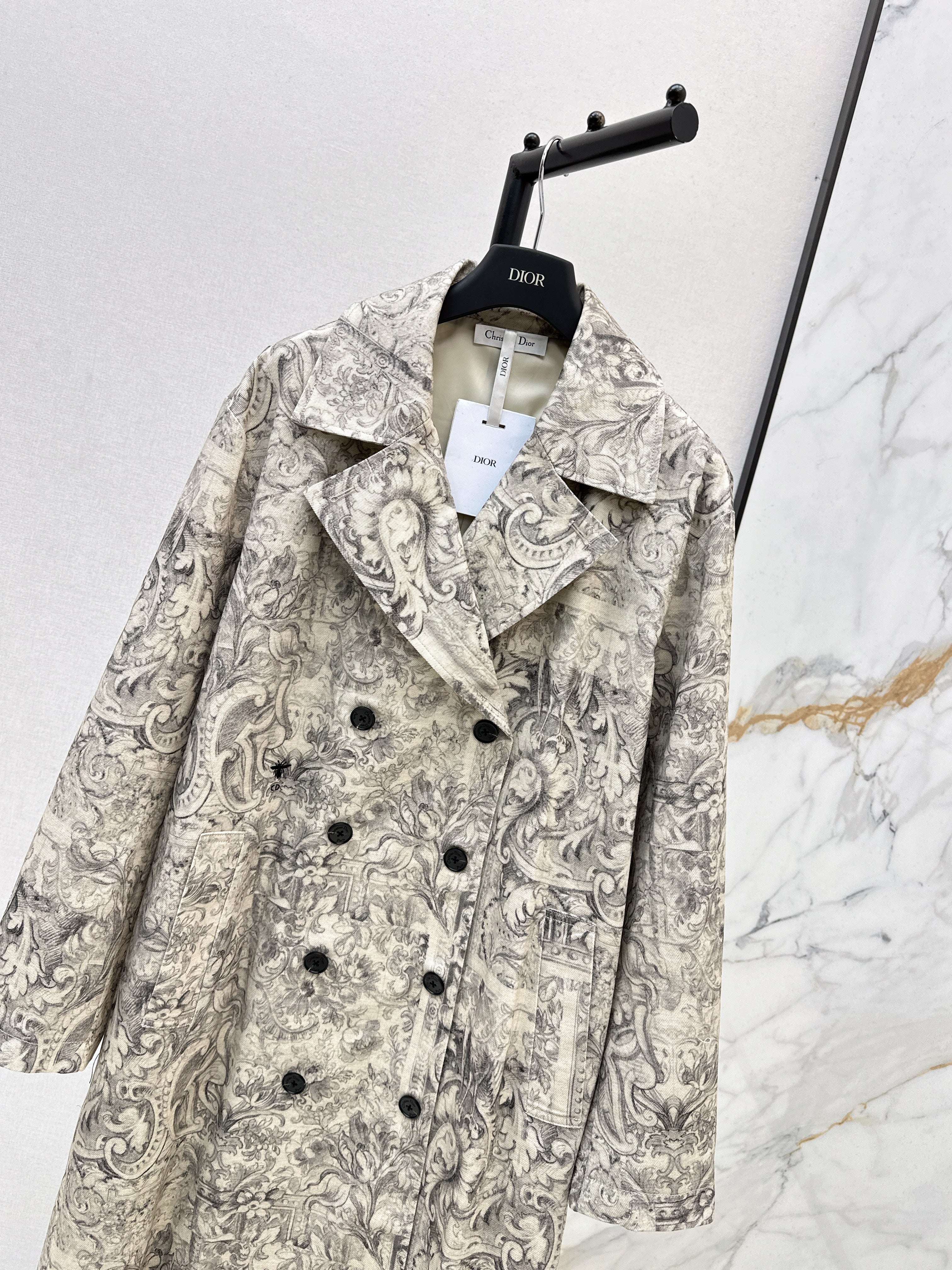 CD 26ss print denim overcoats