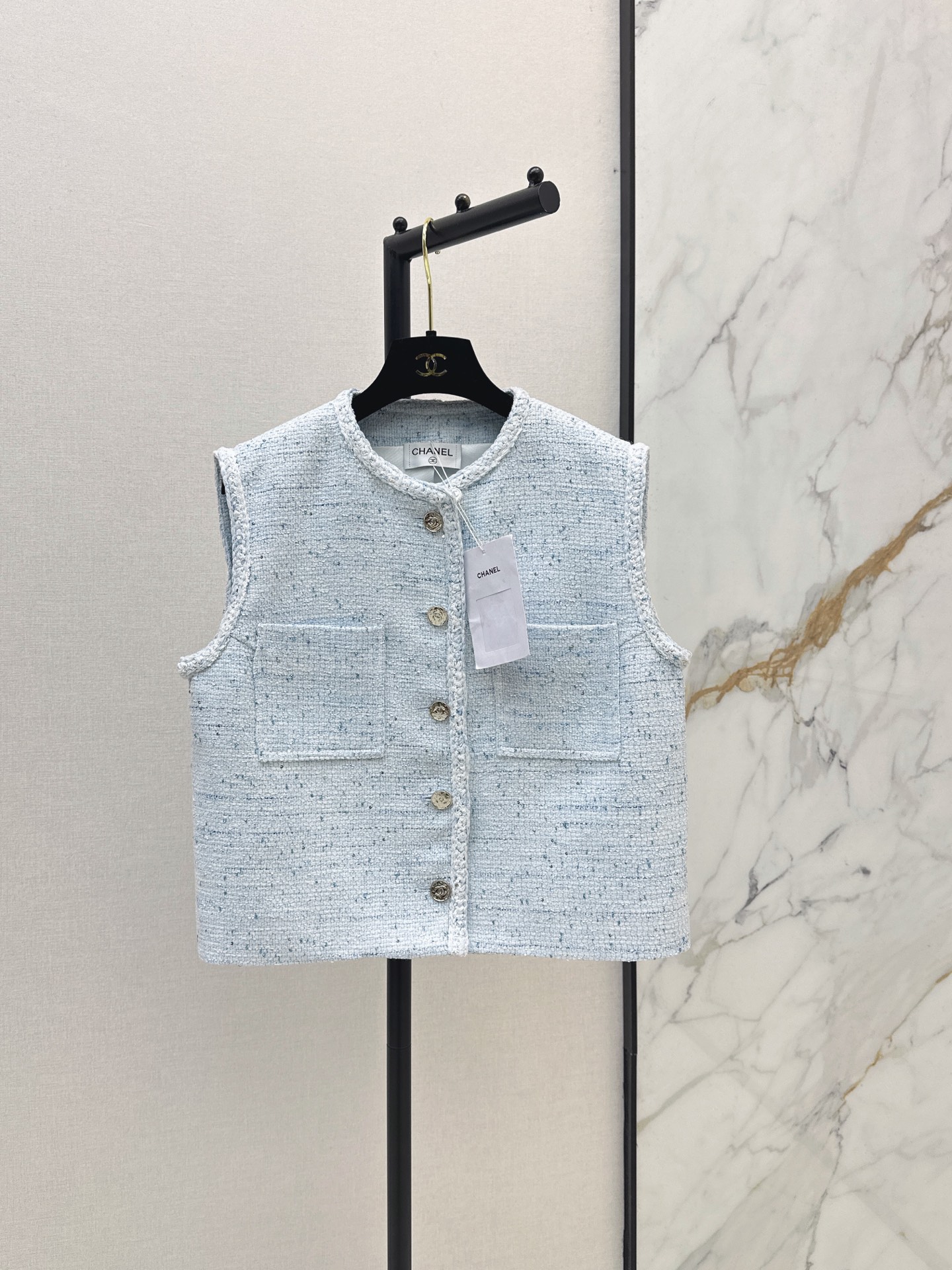 Chan 26ss woven vest
