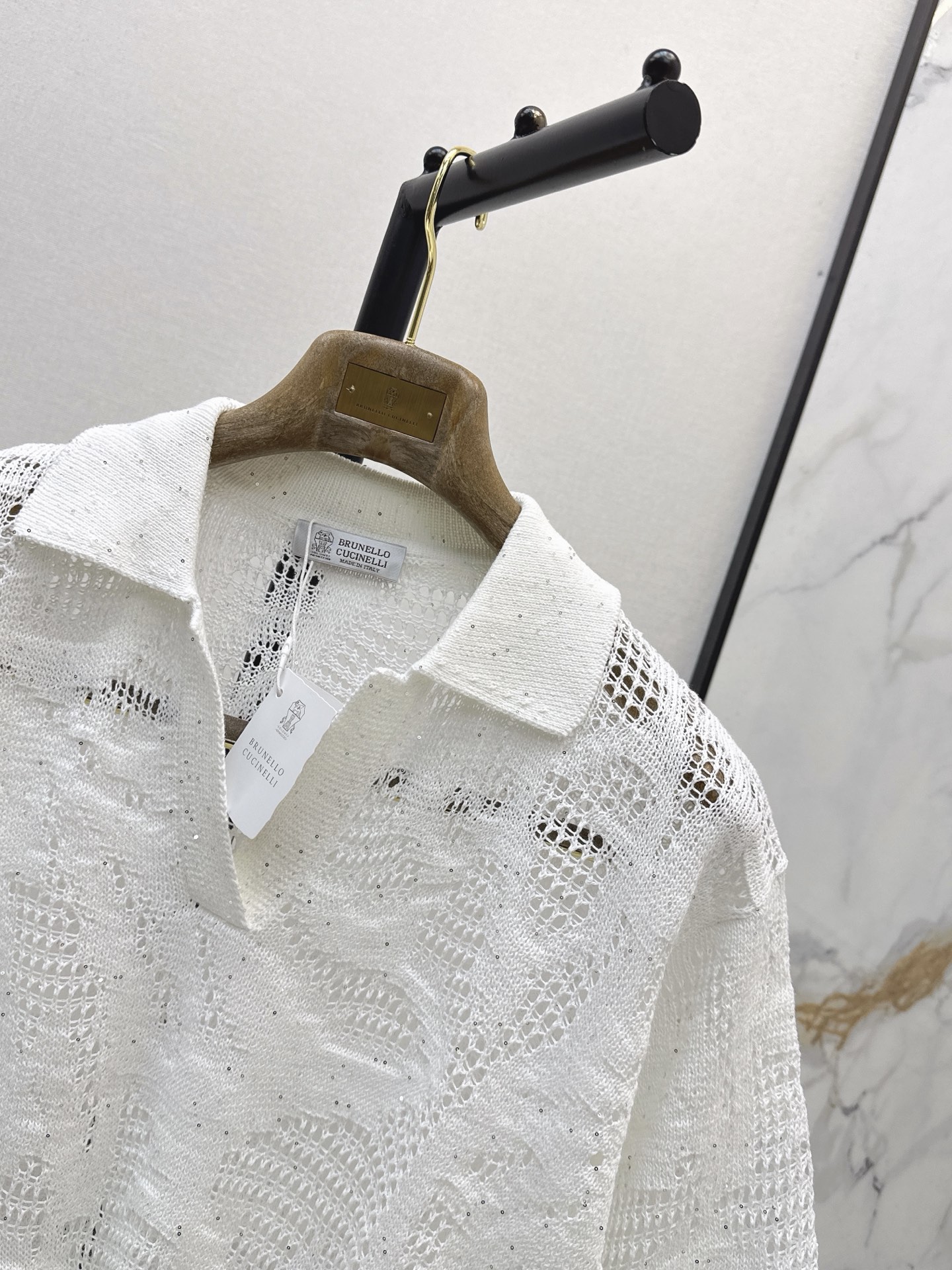 Brun 26ss hollow knitwear