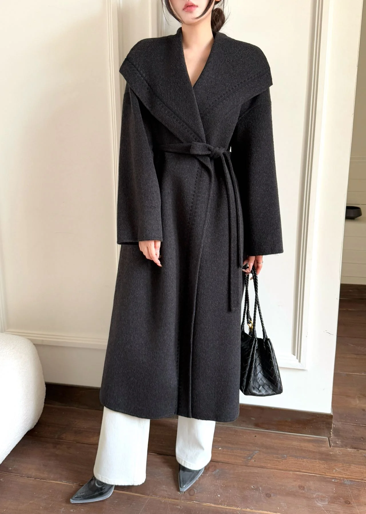 Herm 25fw woolen long overcoats