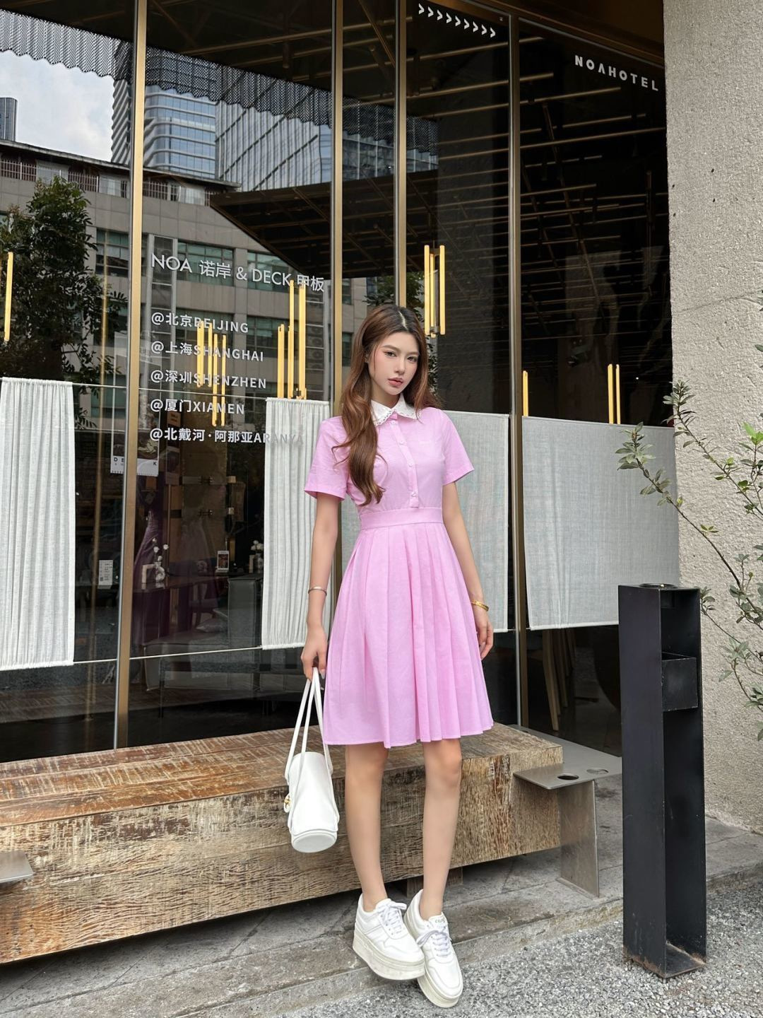 Miu 26ss peter pan collar dress