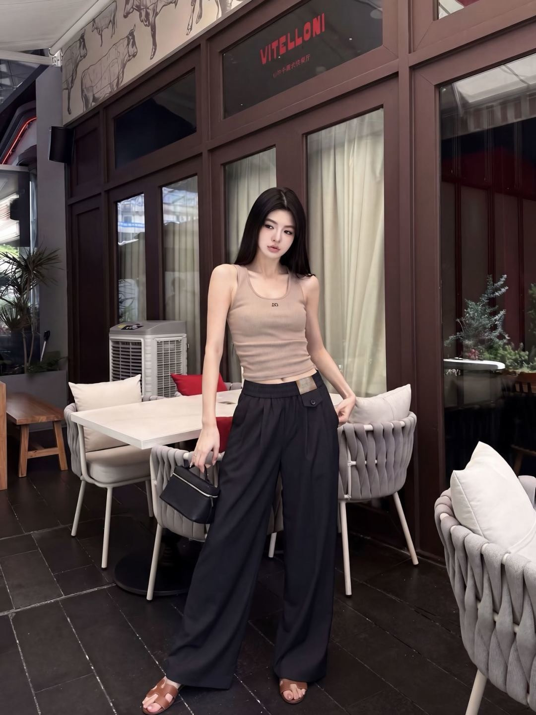 Loe 26ss straight-leg pants