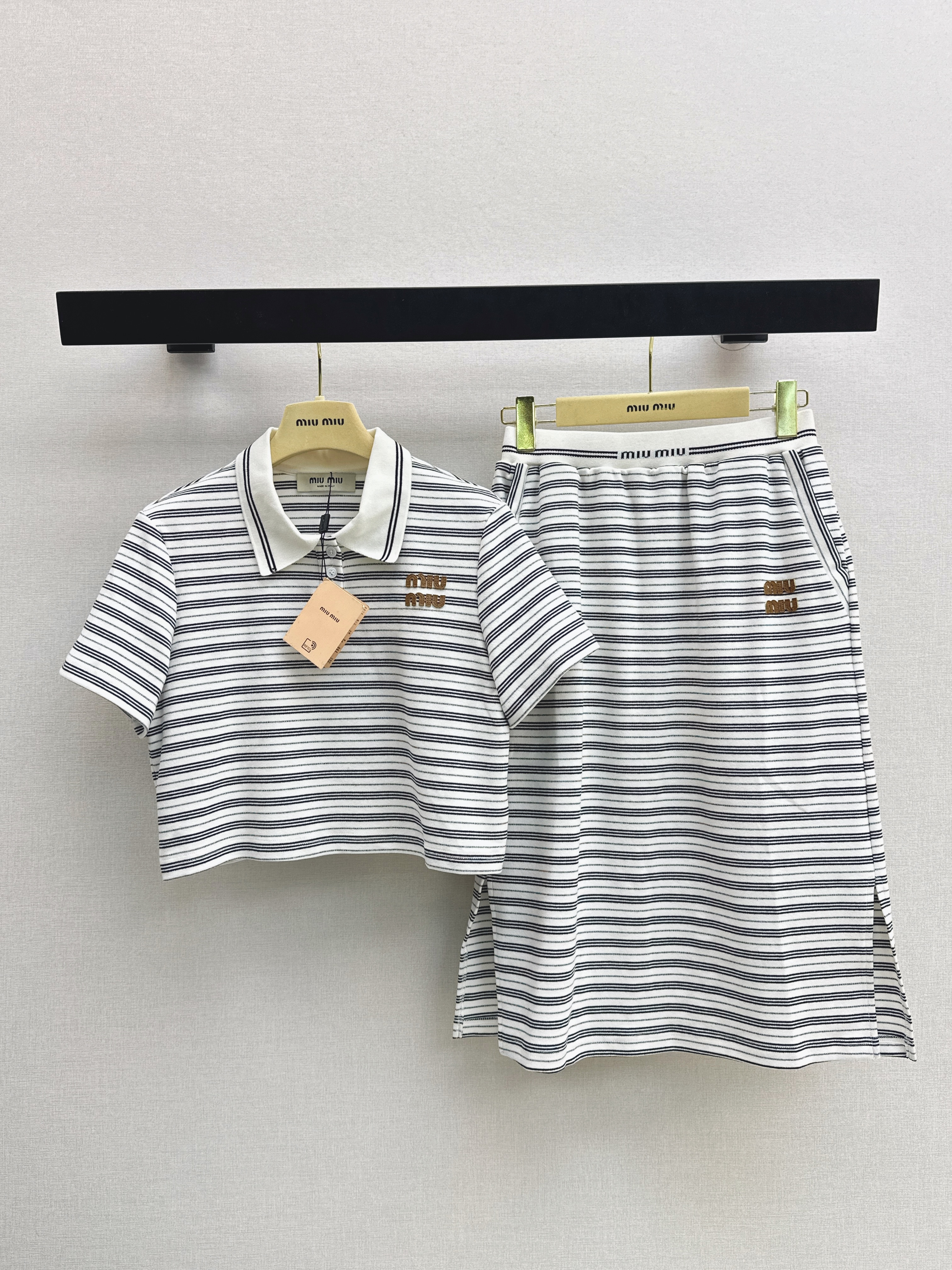 Miu 26ss stripe outfit sets