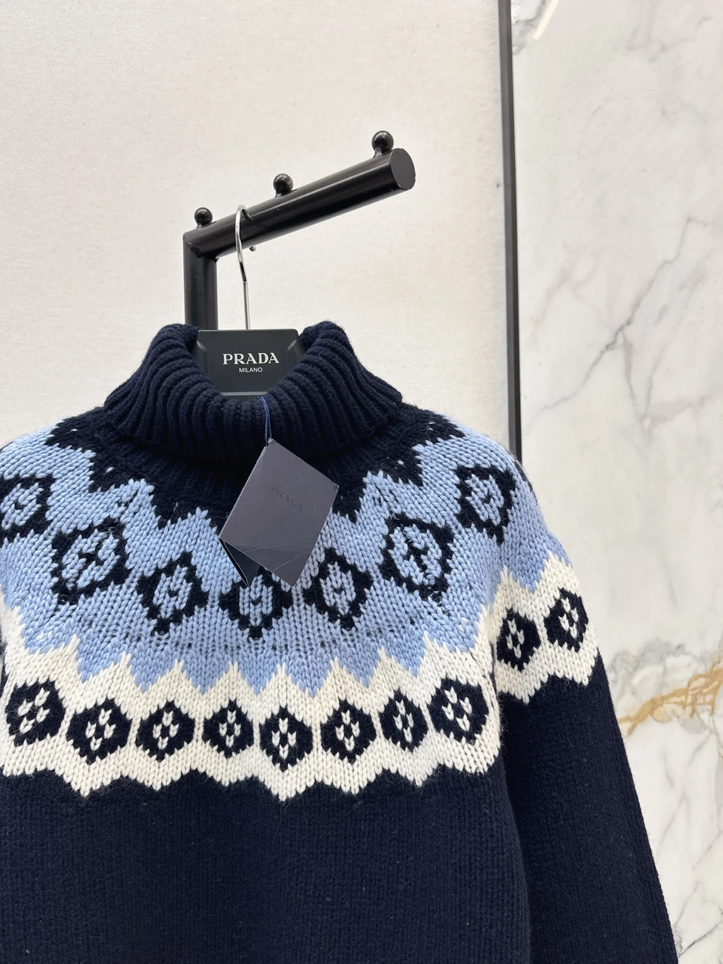 Prad 25fw jacquard sweater