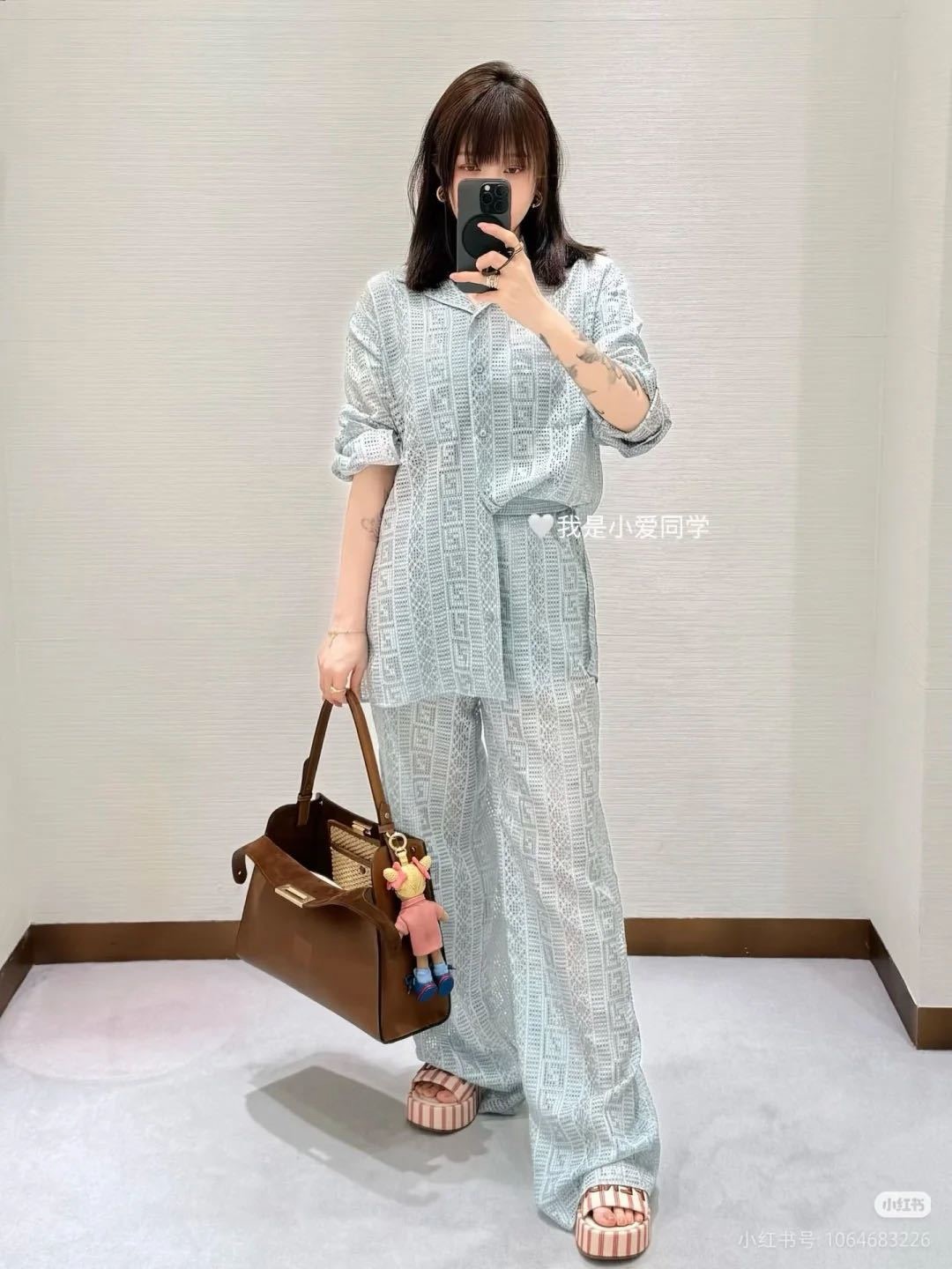 Fen 26ss hollow pants